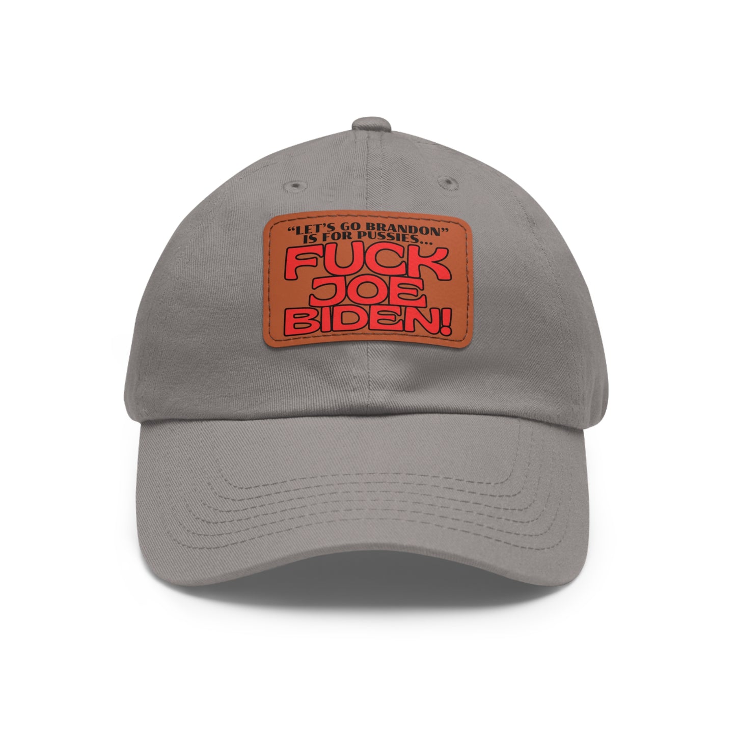 F' Joe Biden! Dad Hat with Leather Patch (Rectangle)