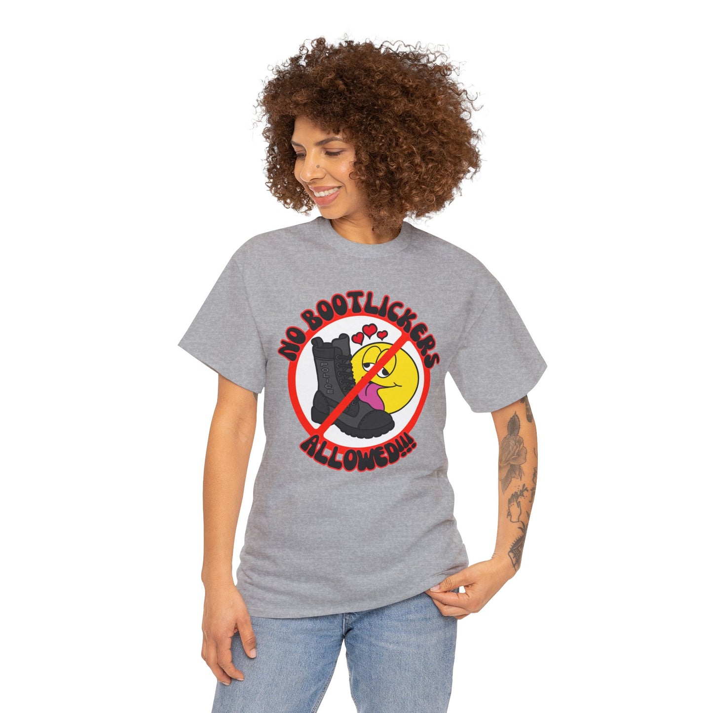 No Bootlickers Allowed! Unisex Heavy Cotton Tee