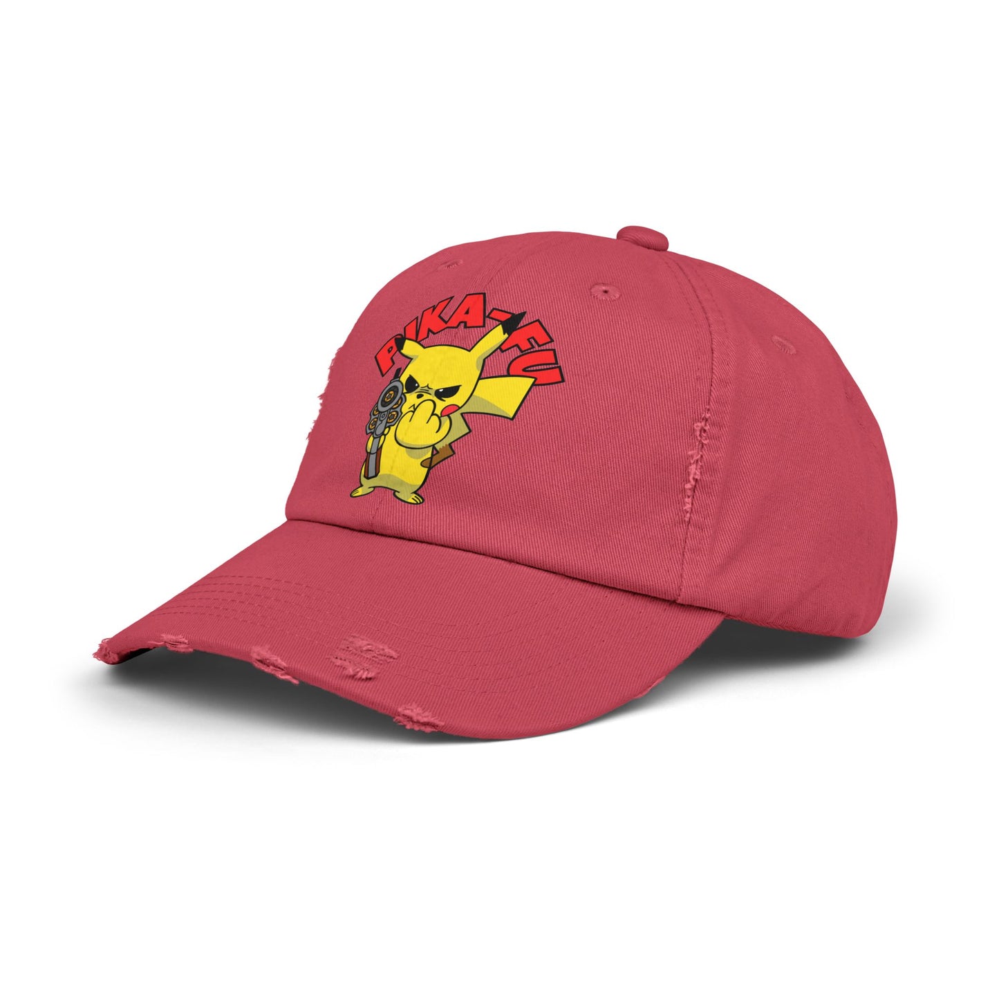 Pika-FU Unisex Distressed Cap
