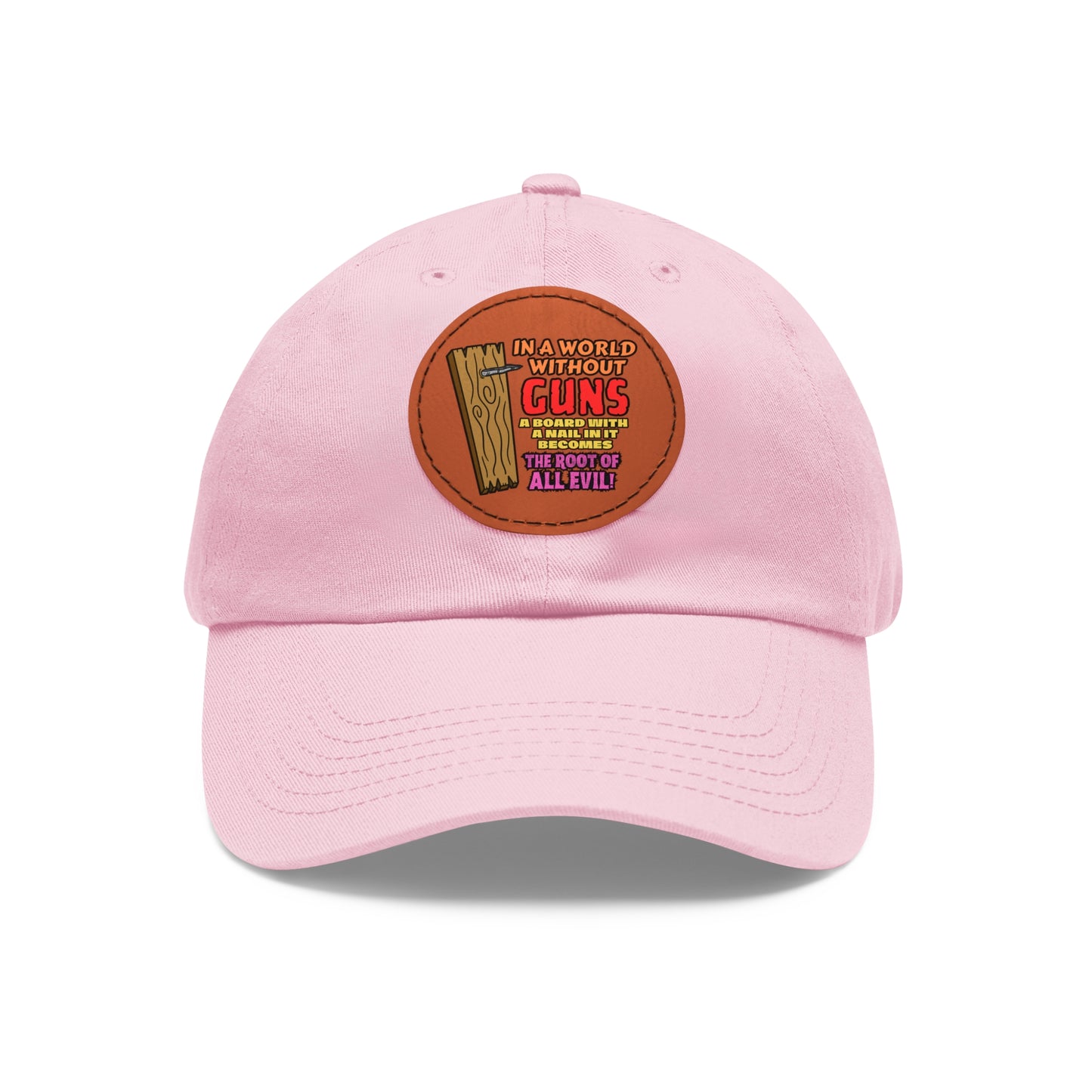 Root of All Evil! Dad Hat with Leather Patch (Round)