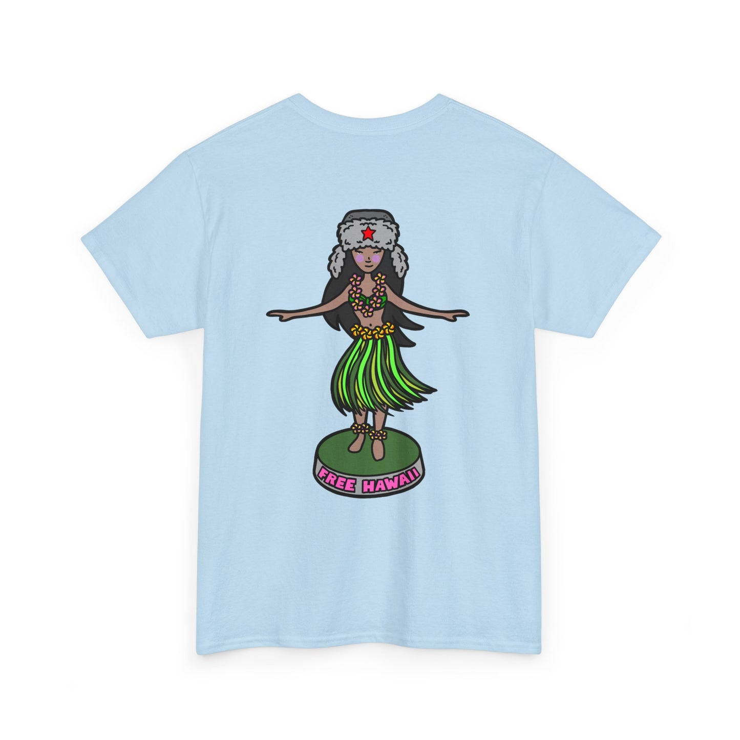 Free Hawaii! (backside print) Unisex Heavy Cotton Tee