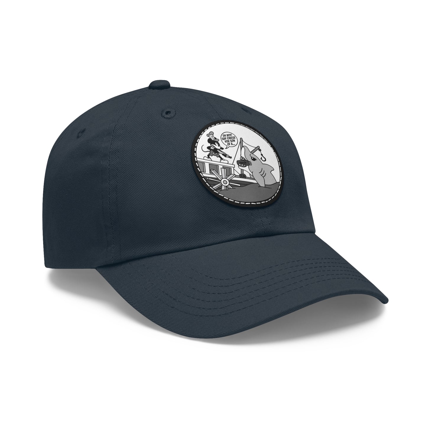 Willie vs. Bruce! Dad Hat with Leather Patch (Round)