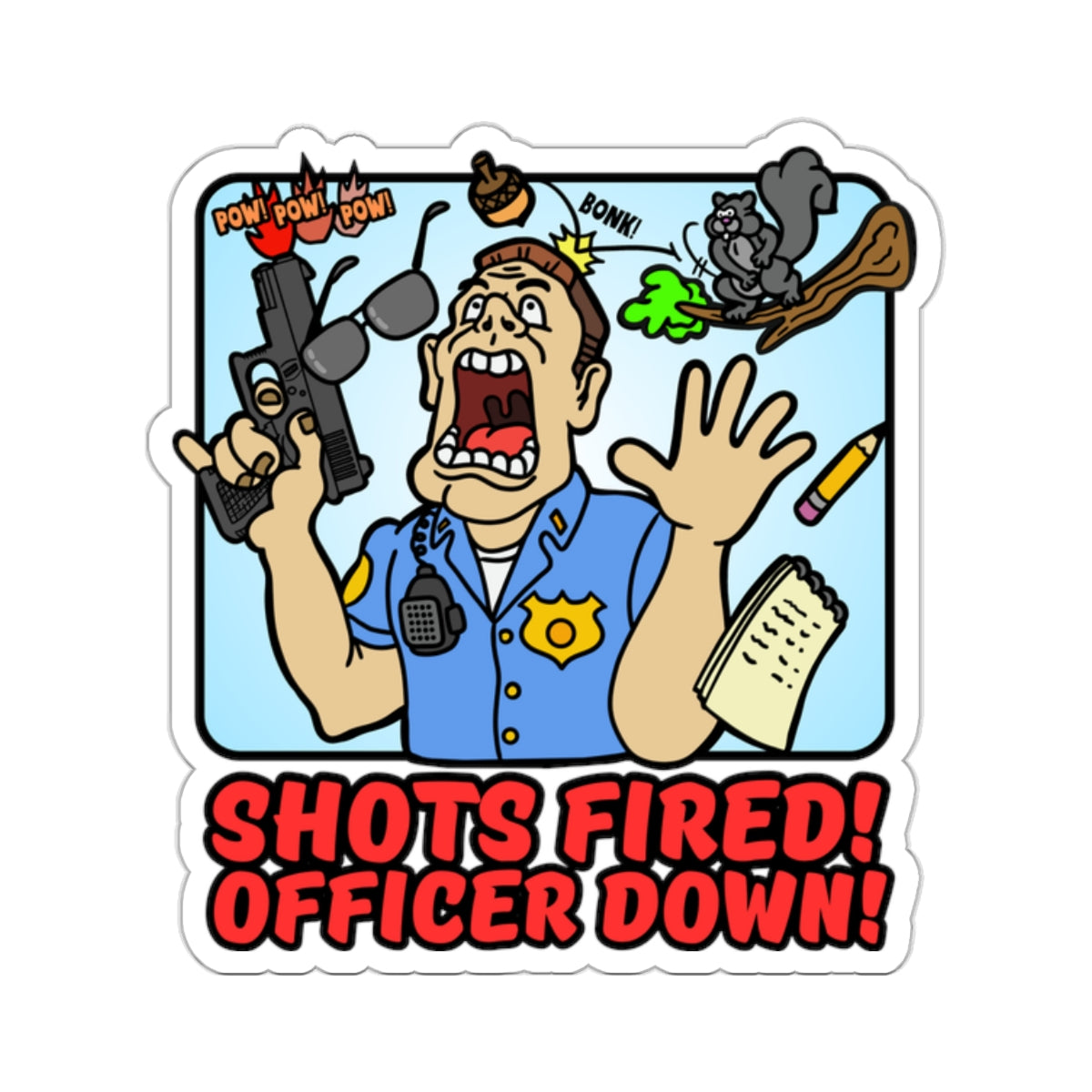 Shots Fired! Kiss-Cut Stickers