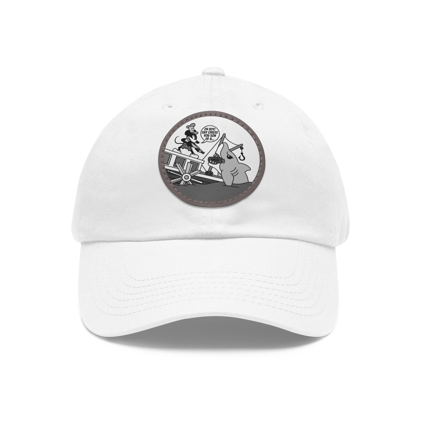 Willie vs. Bruce! Dad Hat with Leather Patch (Round)