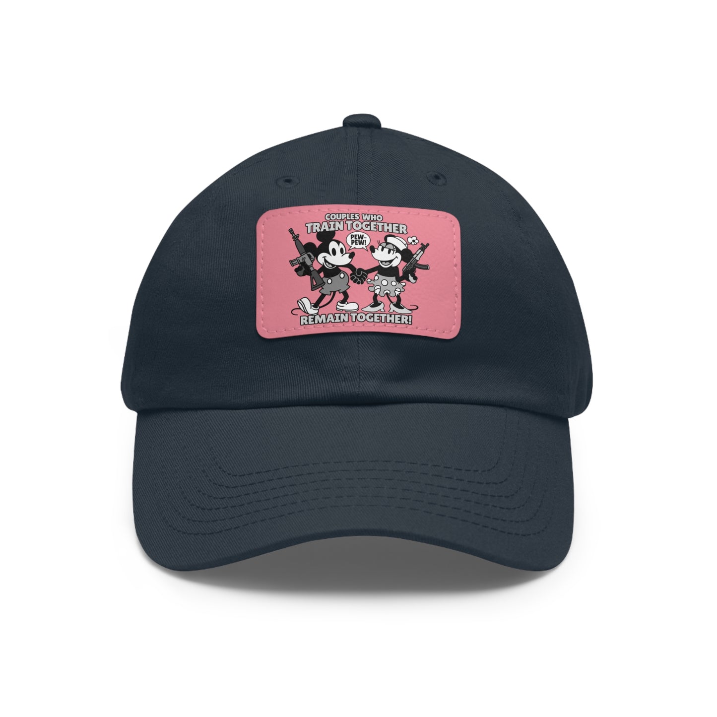 Couple's Therapy! Dad Hat with Leather Patch (Rectangle)