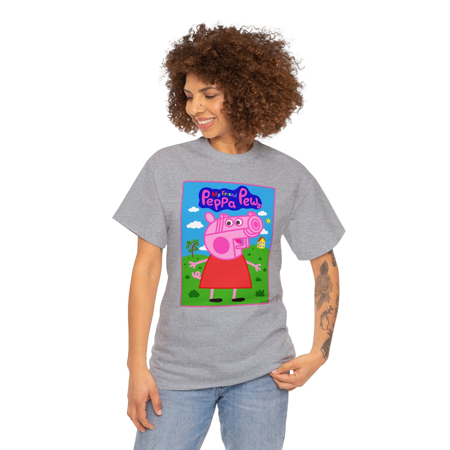 Peppa Pew Unisex Heavy Cotton Tee