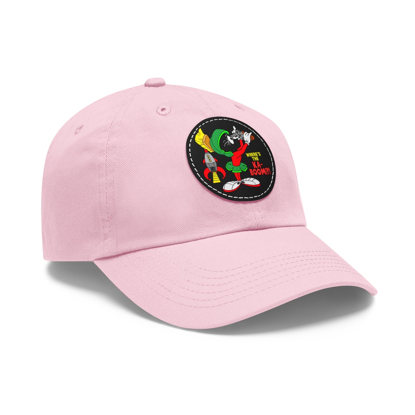 Where's the KA-BOOM!?! Dad Hat with Leather Patch (Round)