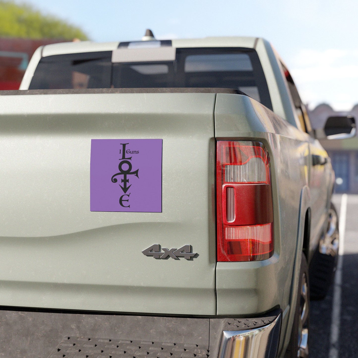 "I Love Guns" Car Magnet - Unique Automotive Decal for Gun Enthusiasts