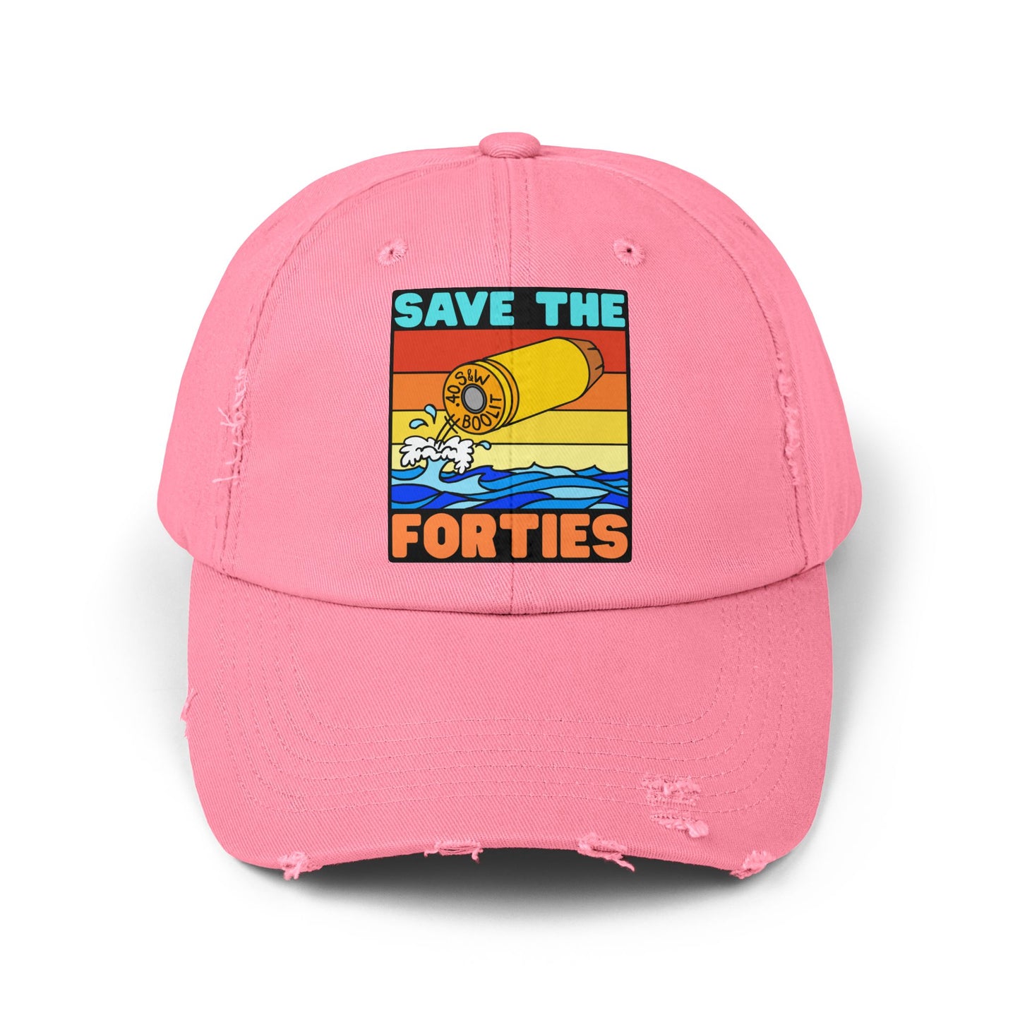 Save the Forties! Unisex Distressed Cap