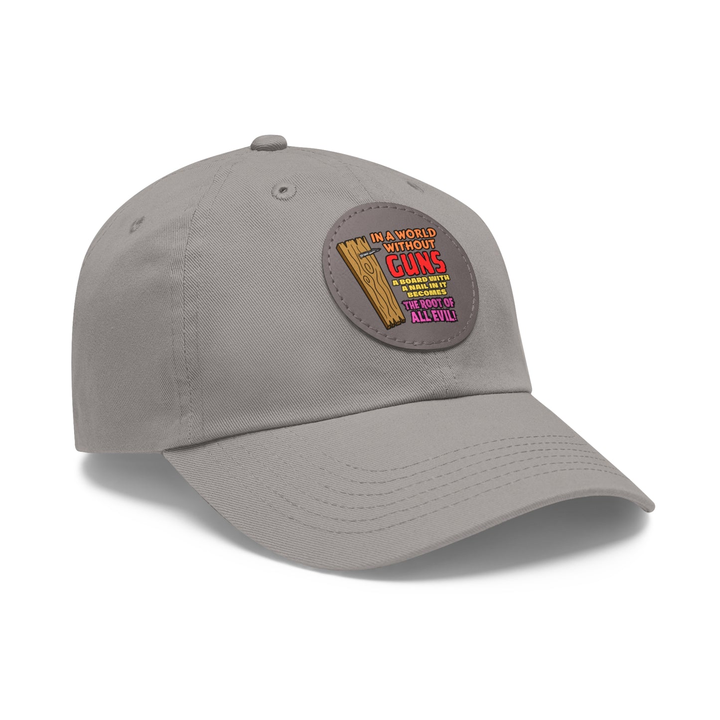 Root of All Evil! Dad Hat with Leather Patch (Round)