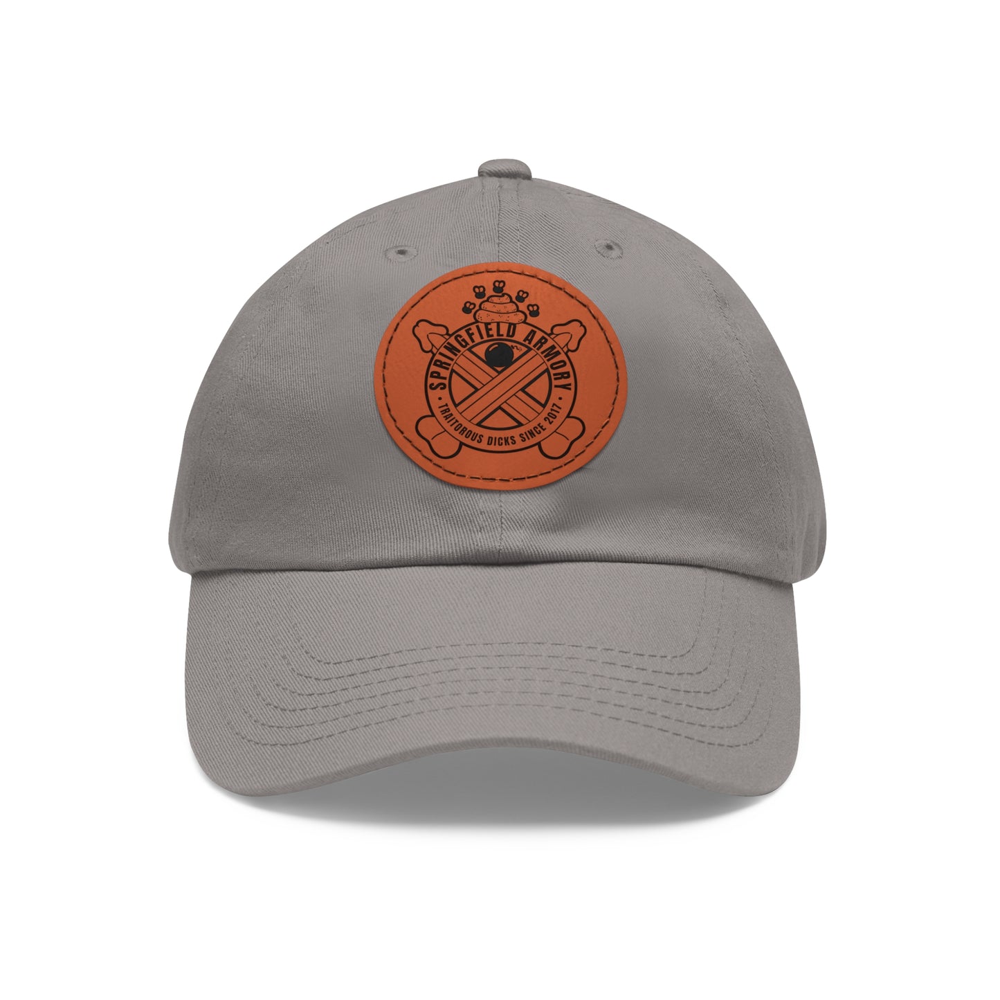 Springfield Dicks! Dad Hat with Leather Patch (Round)