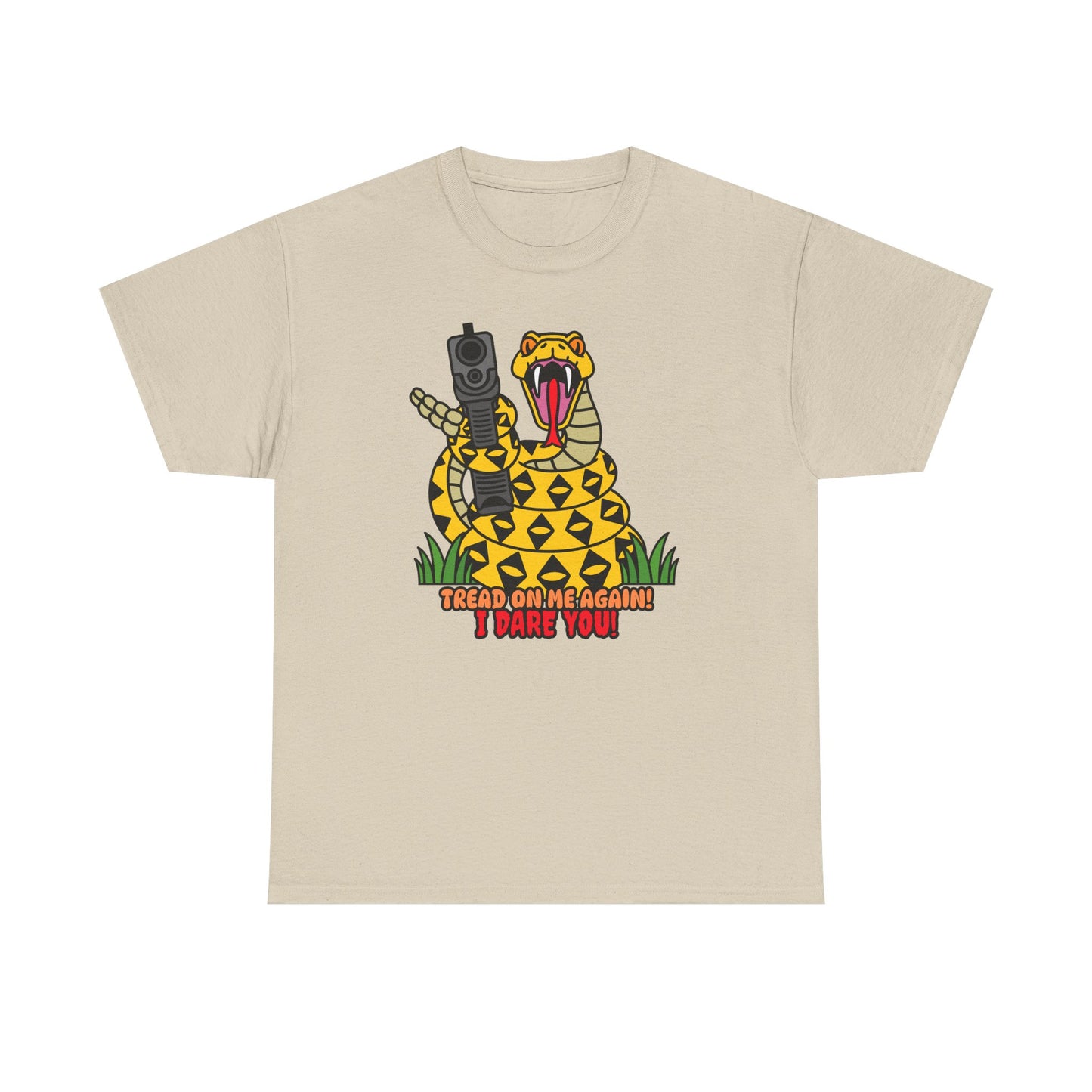 Tread on Me Again, I Dare You! Unisex Heavy Cotton Tee