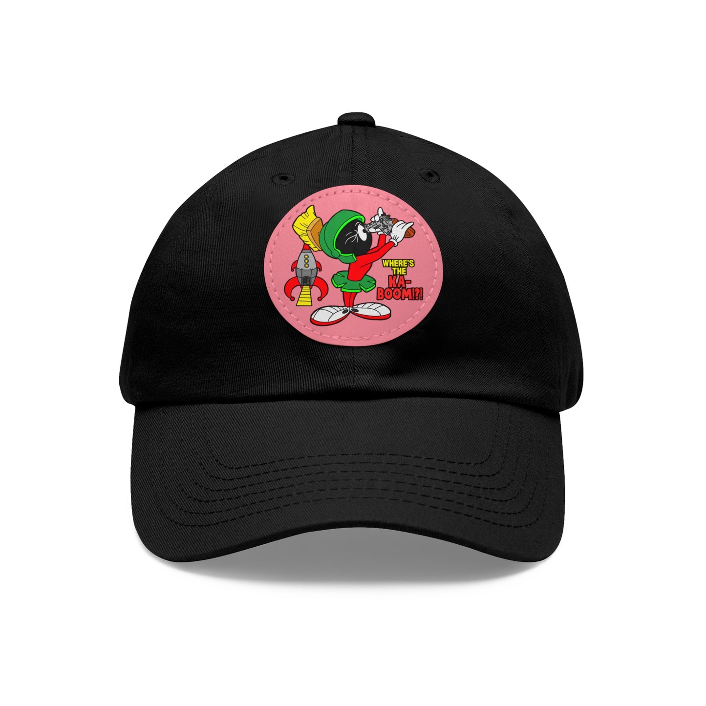 Where's the KA-BOOM!?! Dad Hat with Leather Patch (Round)