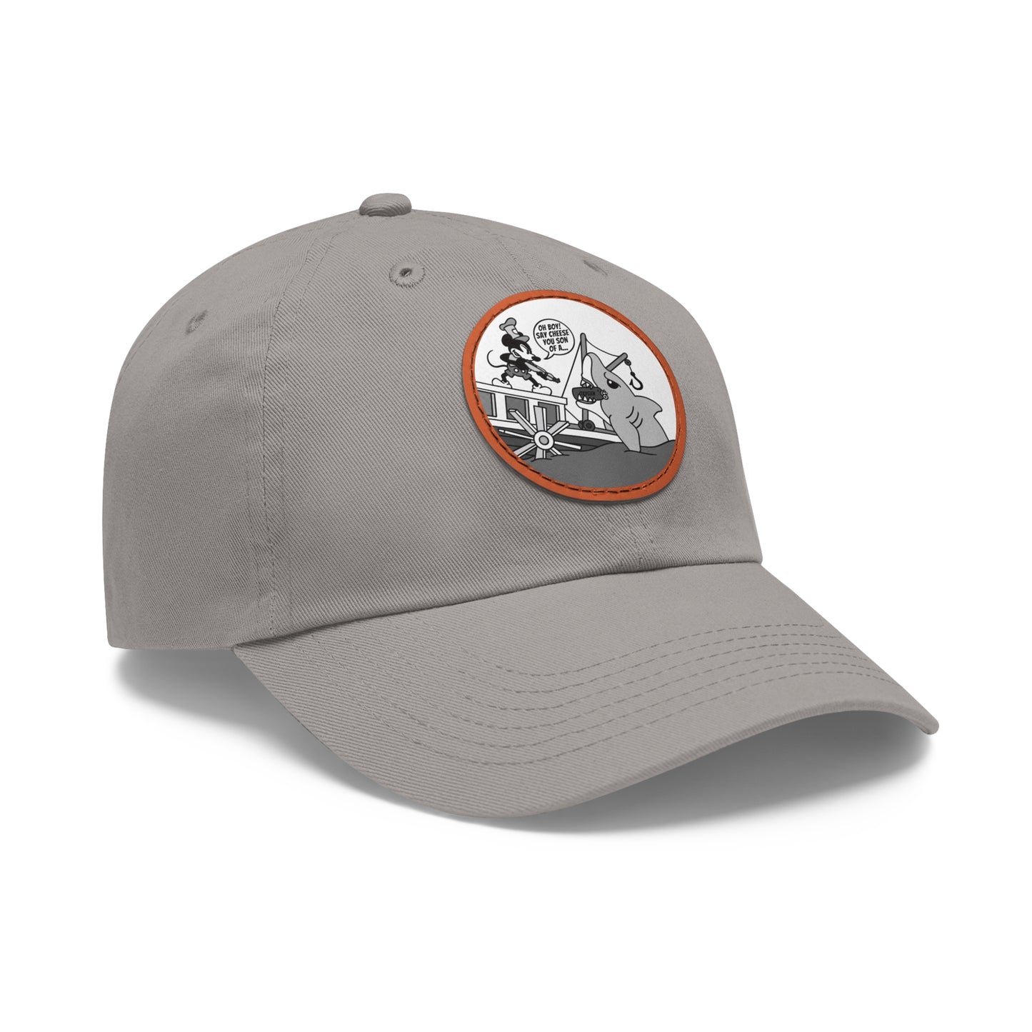 Willie vs. Bruce! Dad Hat with Leather Patch (Round)