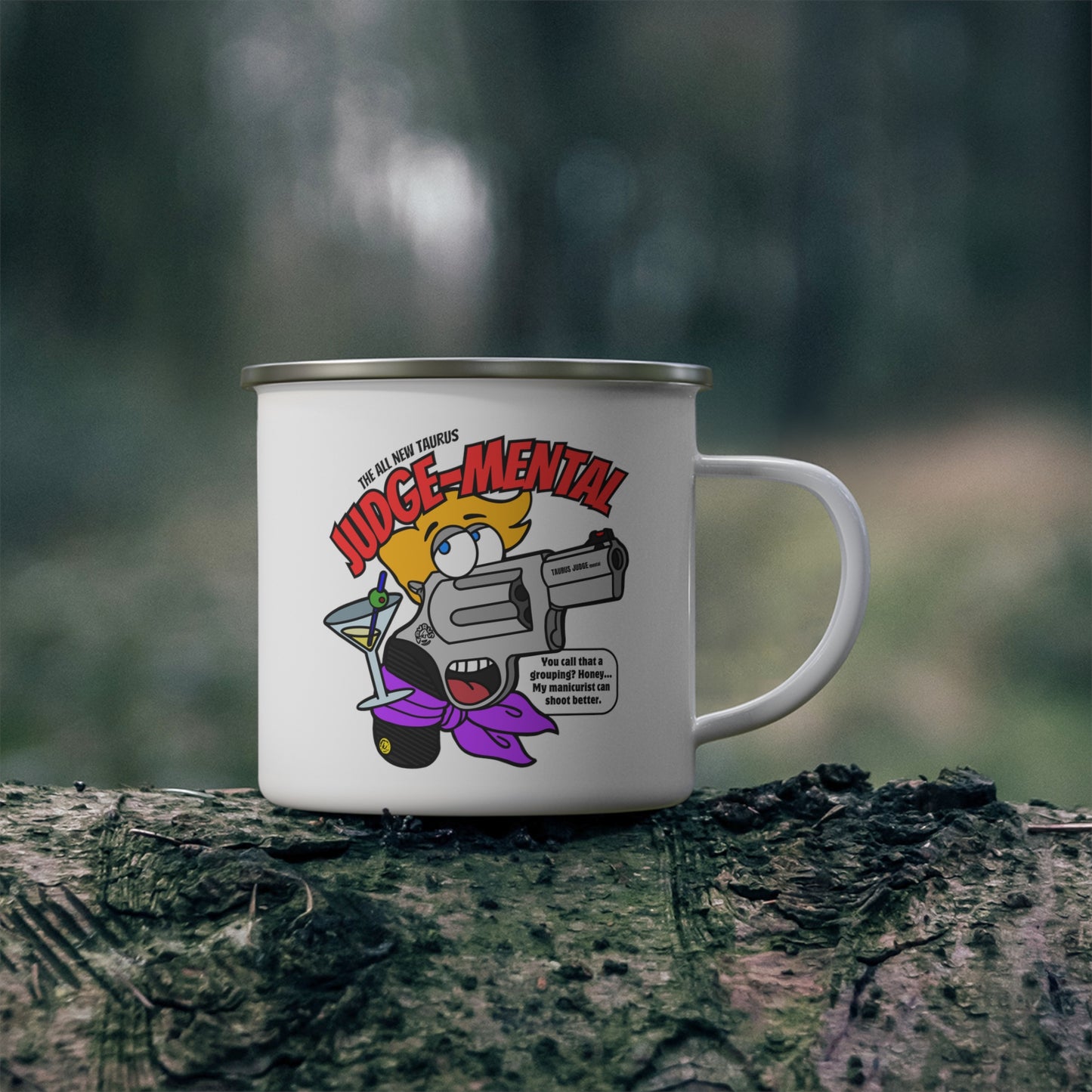 Taurus JUDGE-Mental! Enamel Camping Mug