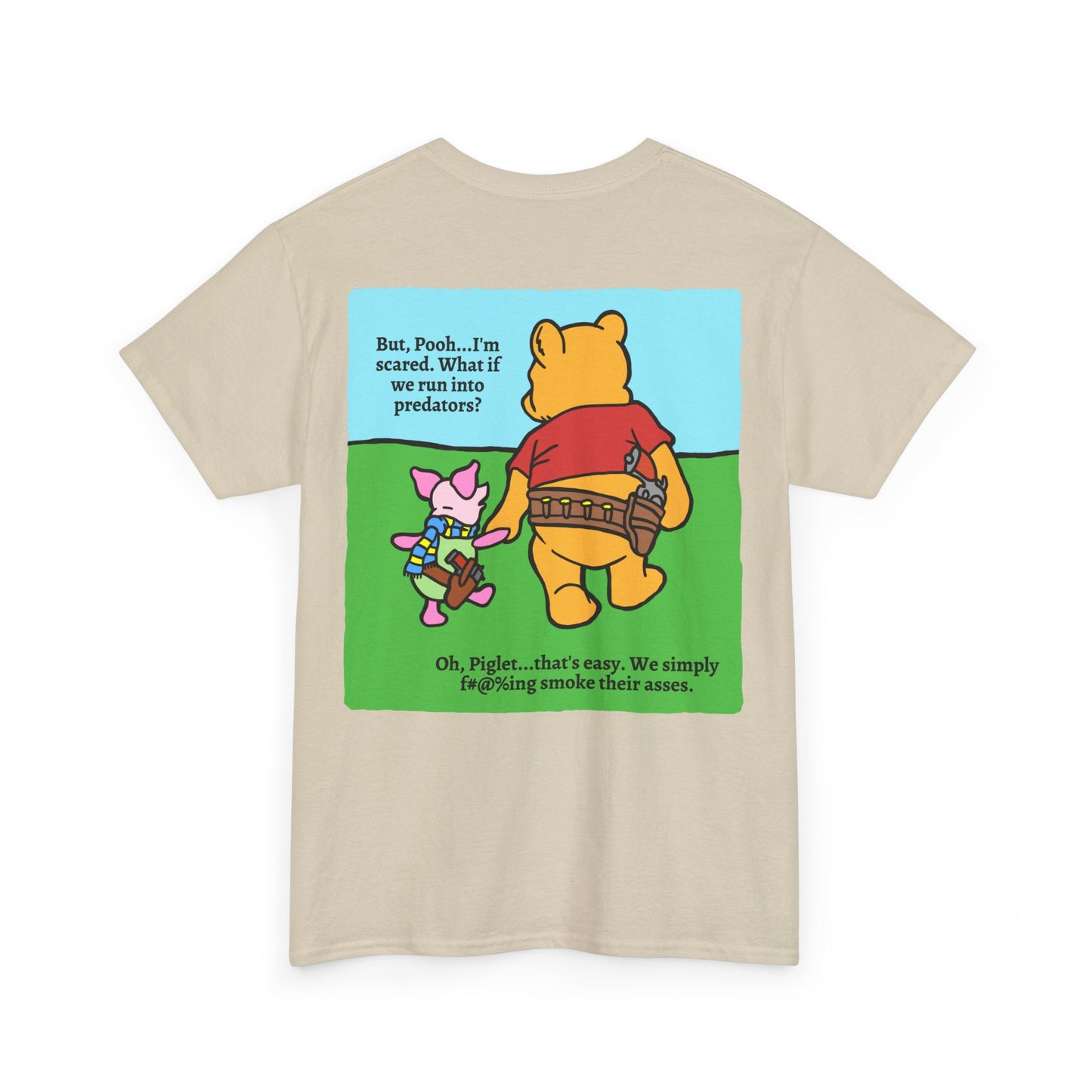 Pew & Piglet! (backside print) Unisex Heavy Cotton Tee