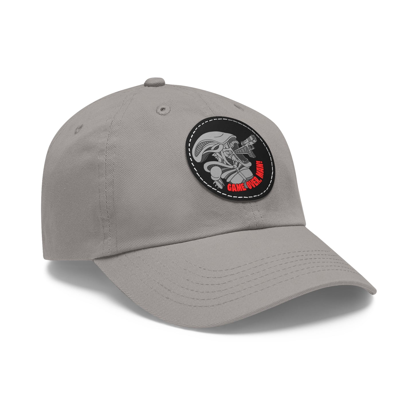 Game Over, Man! Dad Hat with Leather Patch (Round)