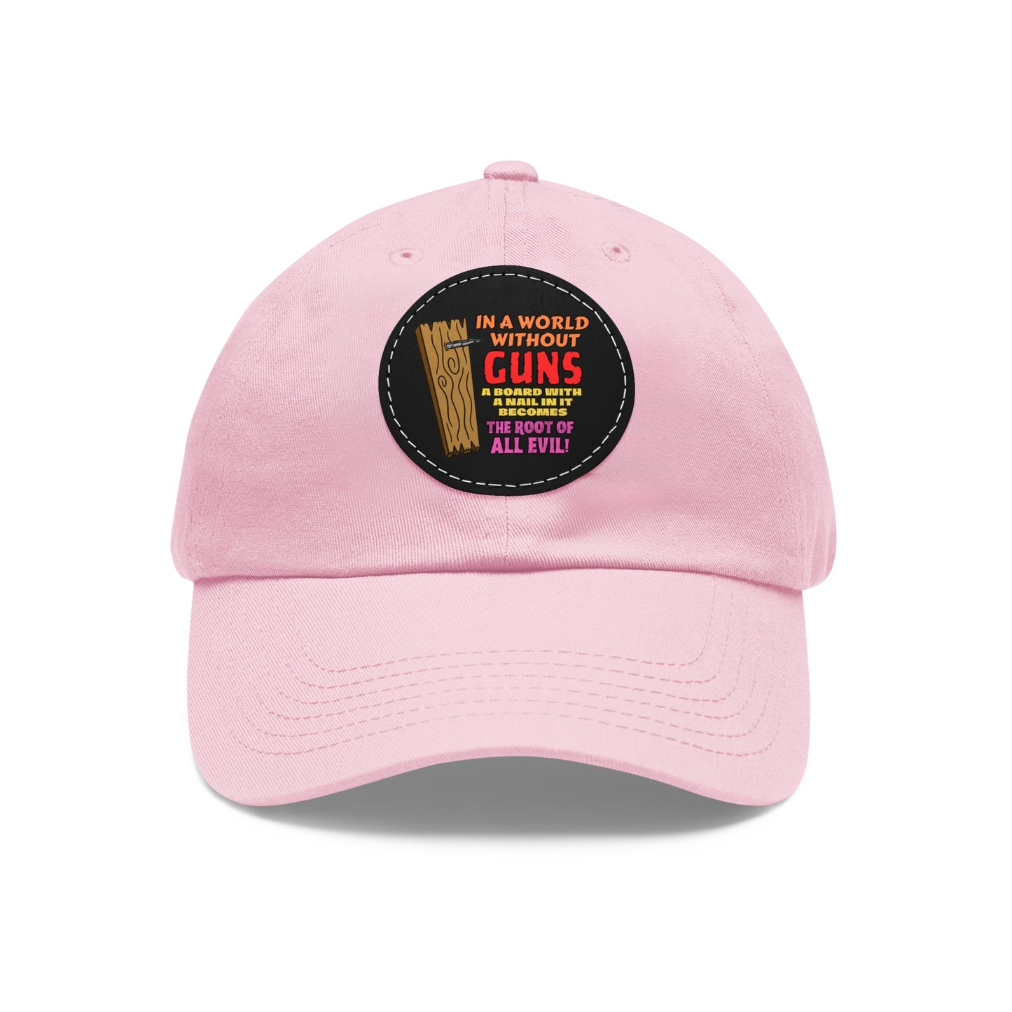 Root of All Evil! Dad Hat with Leather Patch (Round)