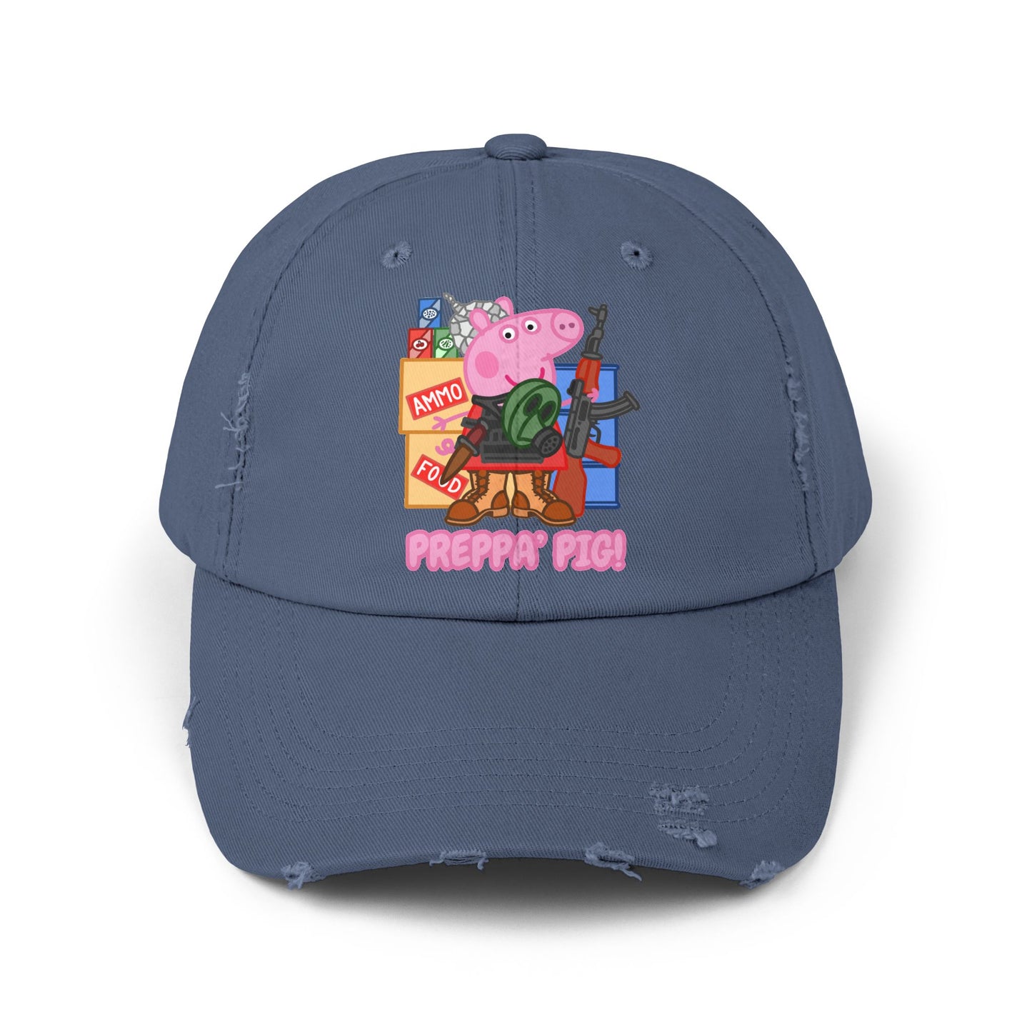 Preppa' Pig! Unisex Distressed Cap