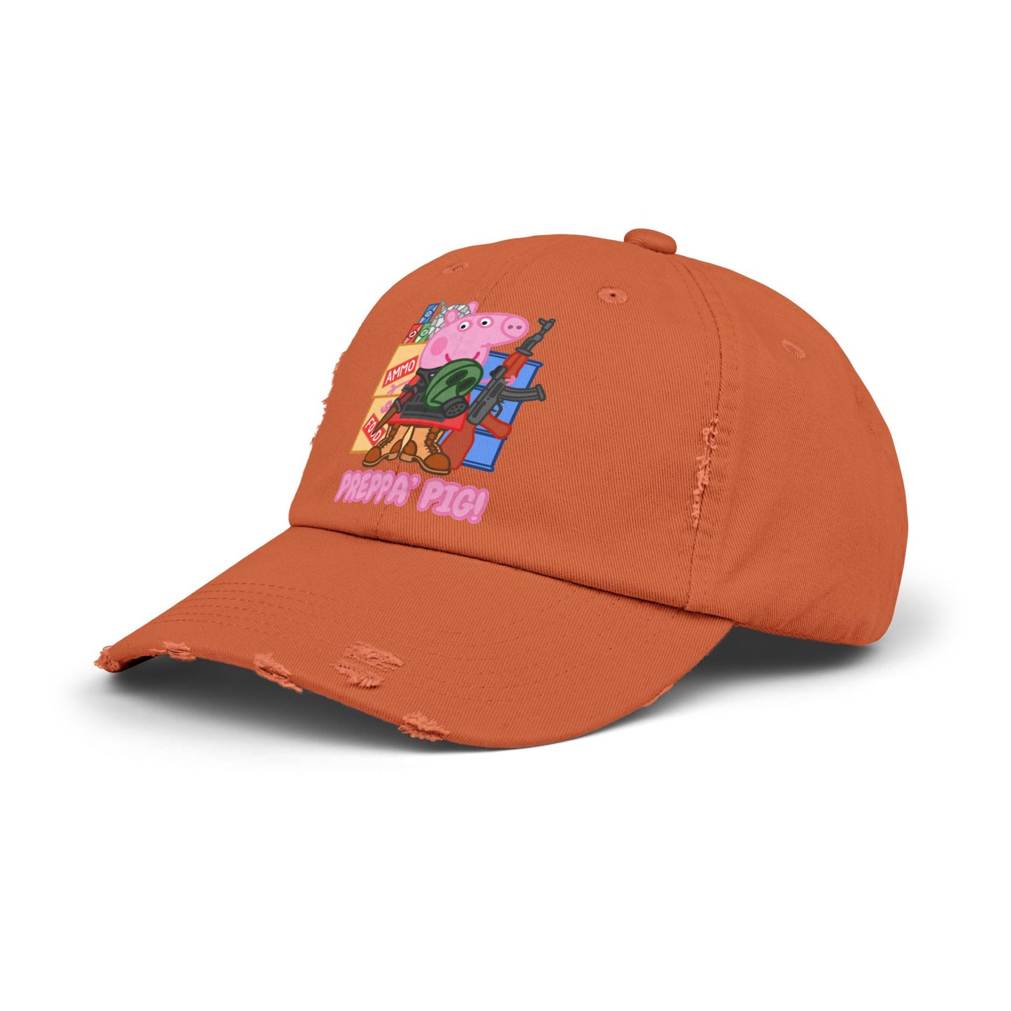 Preppa' Pig! Unisex Distressed Cap