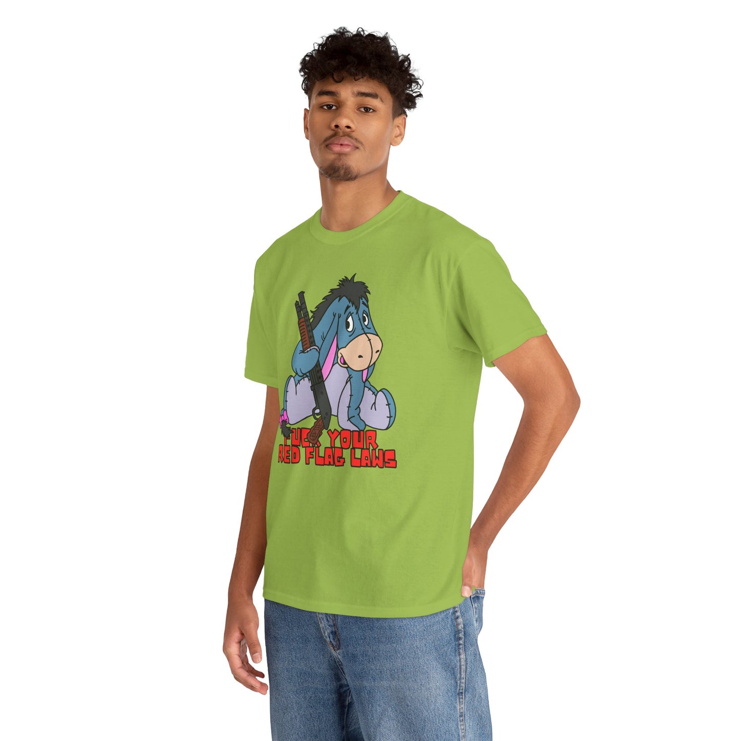 Eeyore Red Flag Laws! Unisex Heavy Cotton Tee - Fun and Unique Graphic Shirt