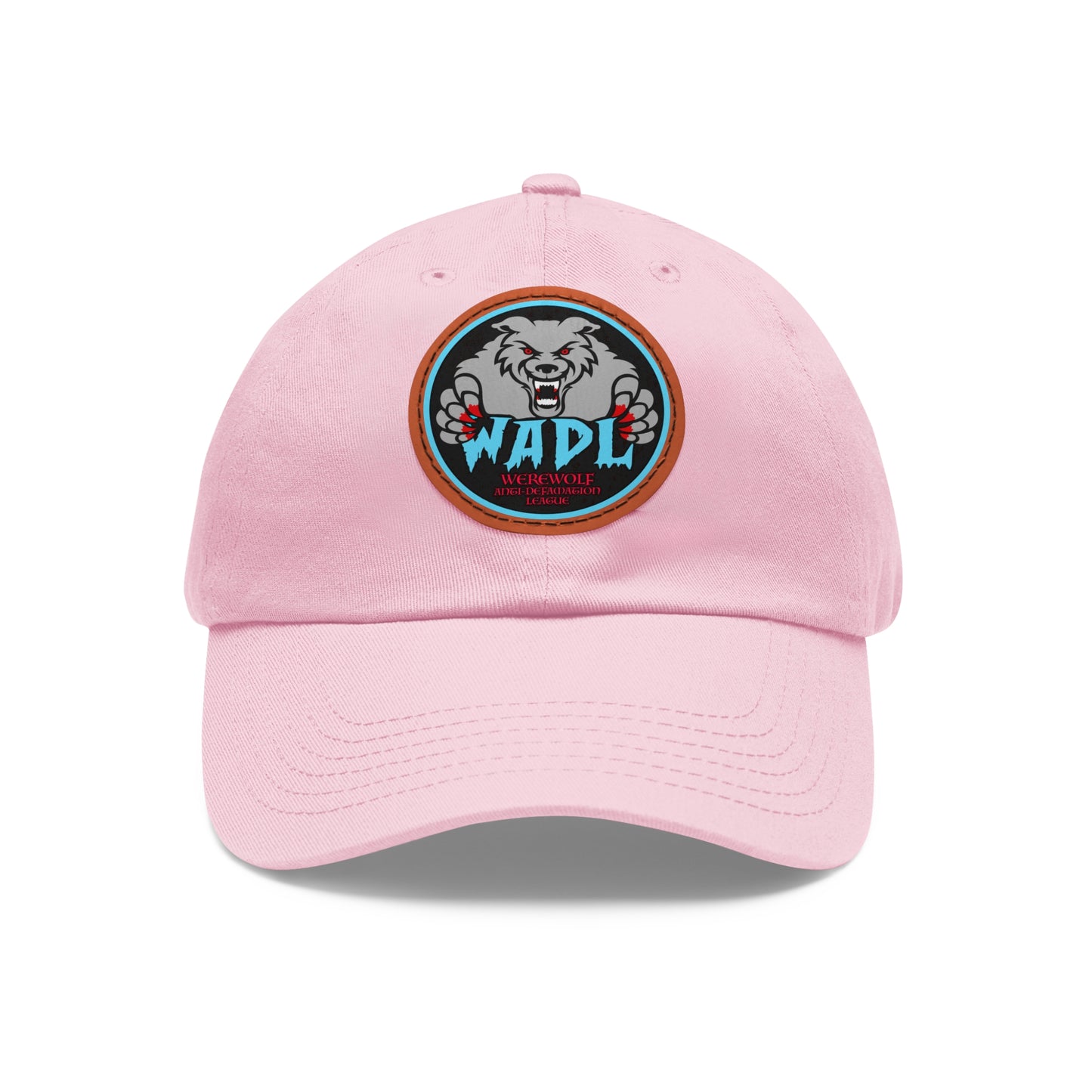 W.A.D.L. Dad Hat with Leather Patch (Round)