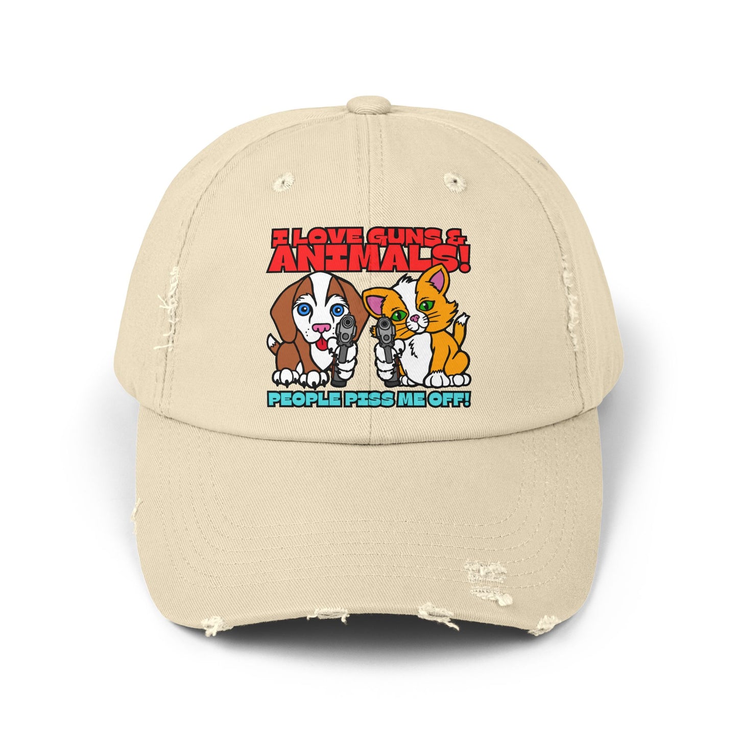 People Piss Me Off! Unisex Distressed Cap