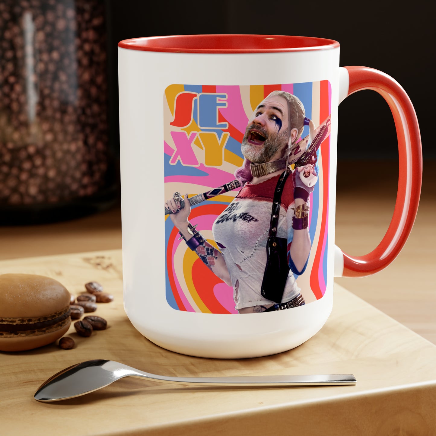 SEXY & Packin' Two-Tone Coffee Mugs, 15oz