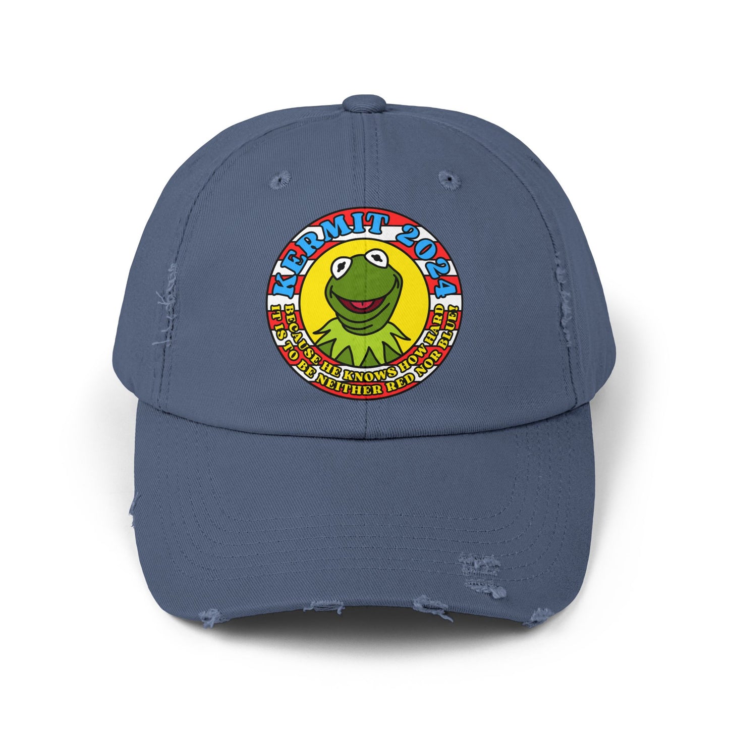 Kermit 2024! Unisex Distressed Cap