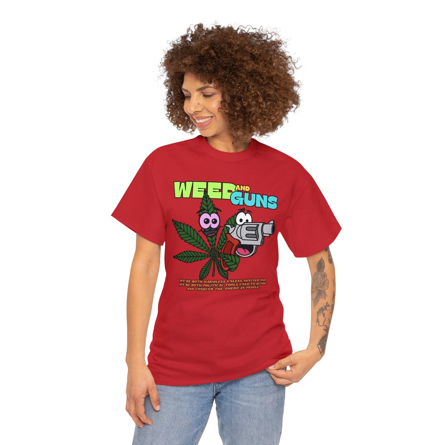 Weed & Guns! Unisex Heavy Cotton Tee