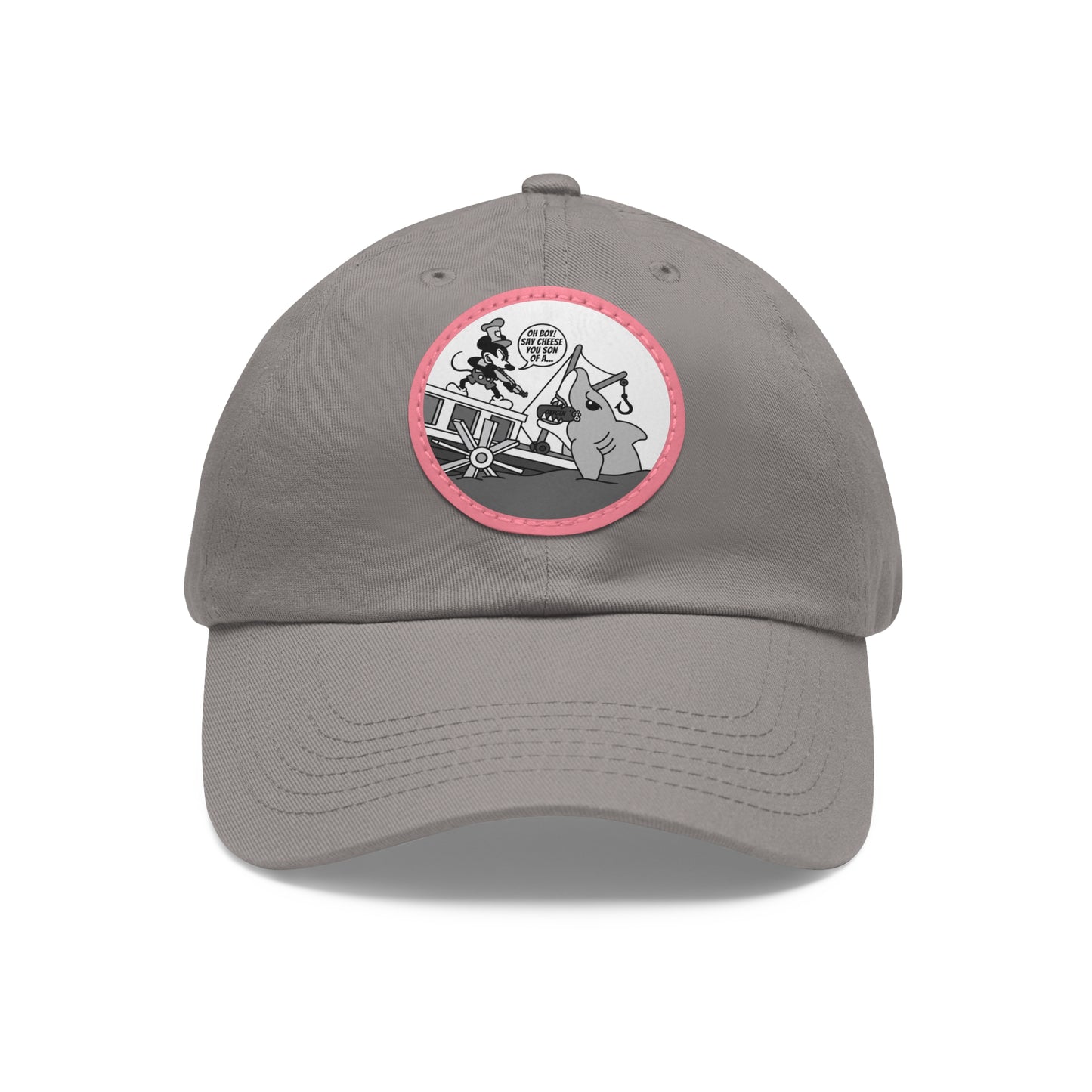 Willie vs. Bruce! Dad Hat with Leather Patch (Round)