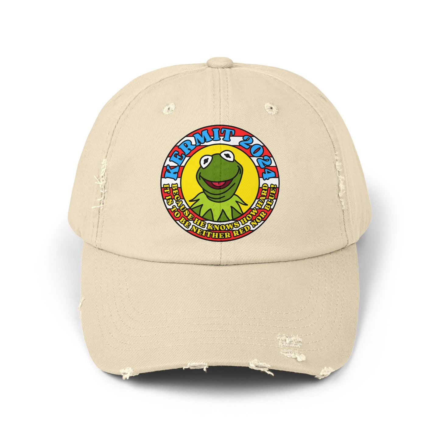 Kermit 2024! Unisex Distressed Cap