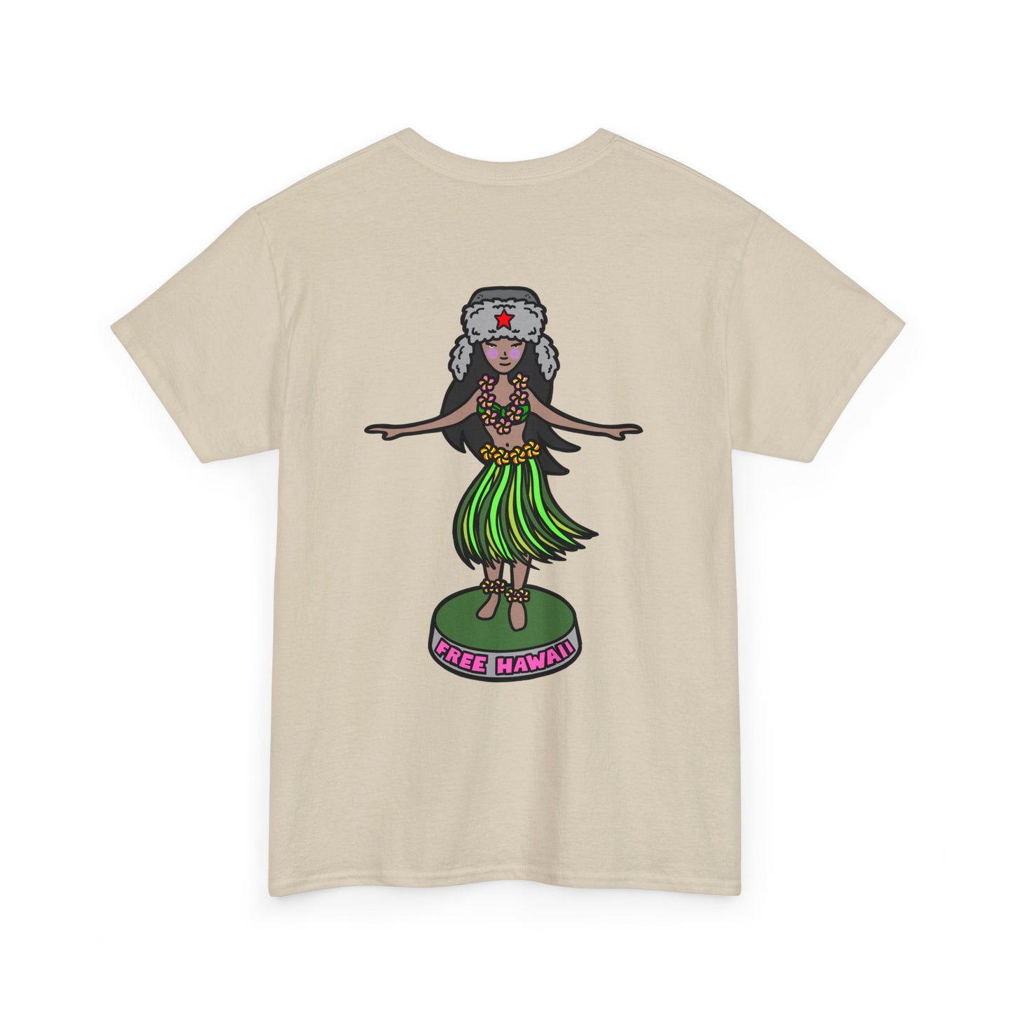 Free Hawaii! (backside print) Unisex Heavy Cotton Tee