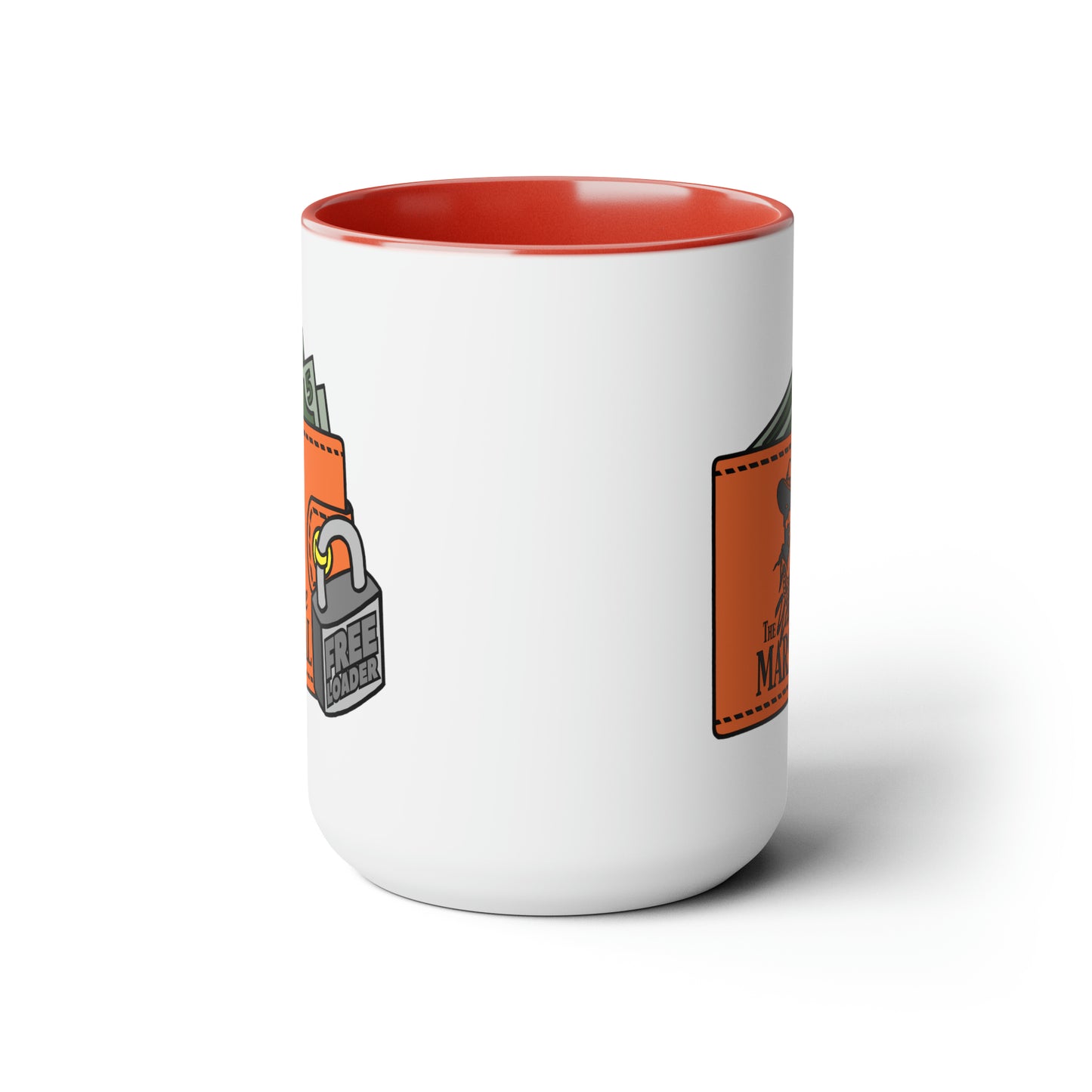 Freeloader Two-Tone Coffee Mugs, 15oz