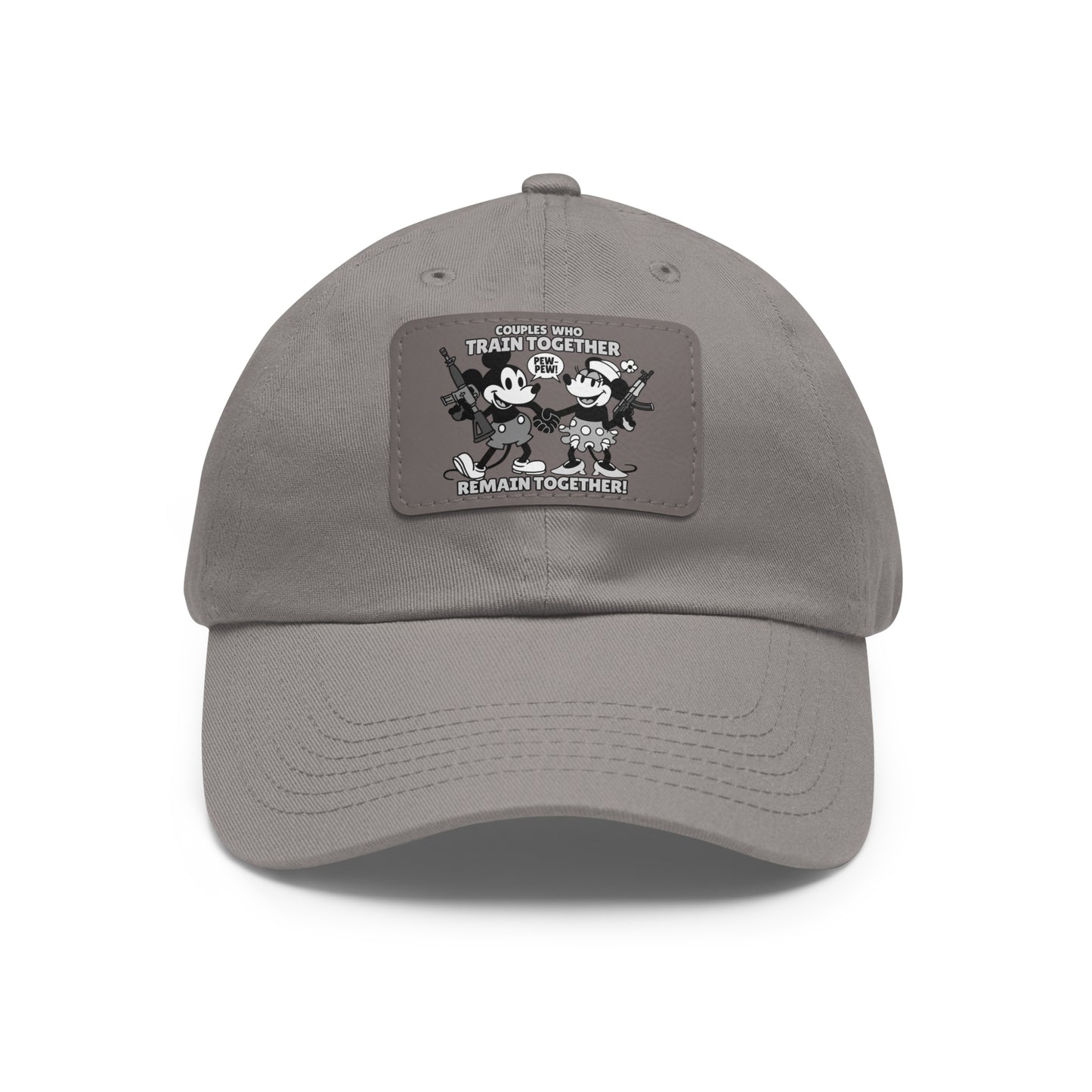 Couple's Therapy! Dad Hat with Leather Patch (Rectangle)