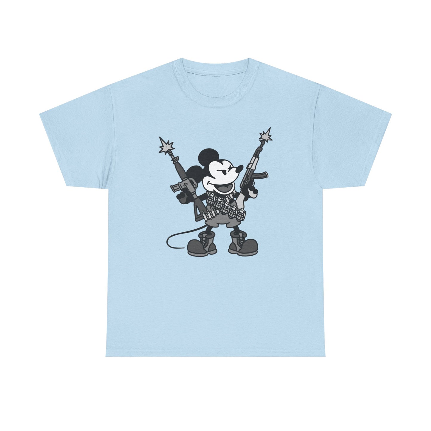 Mickey Mouse Armed Graphic Tee - Unisex Cotton T-Shirt
