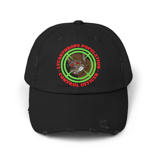 Lycanthrope Population Control Unisex Distressed Cap
