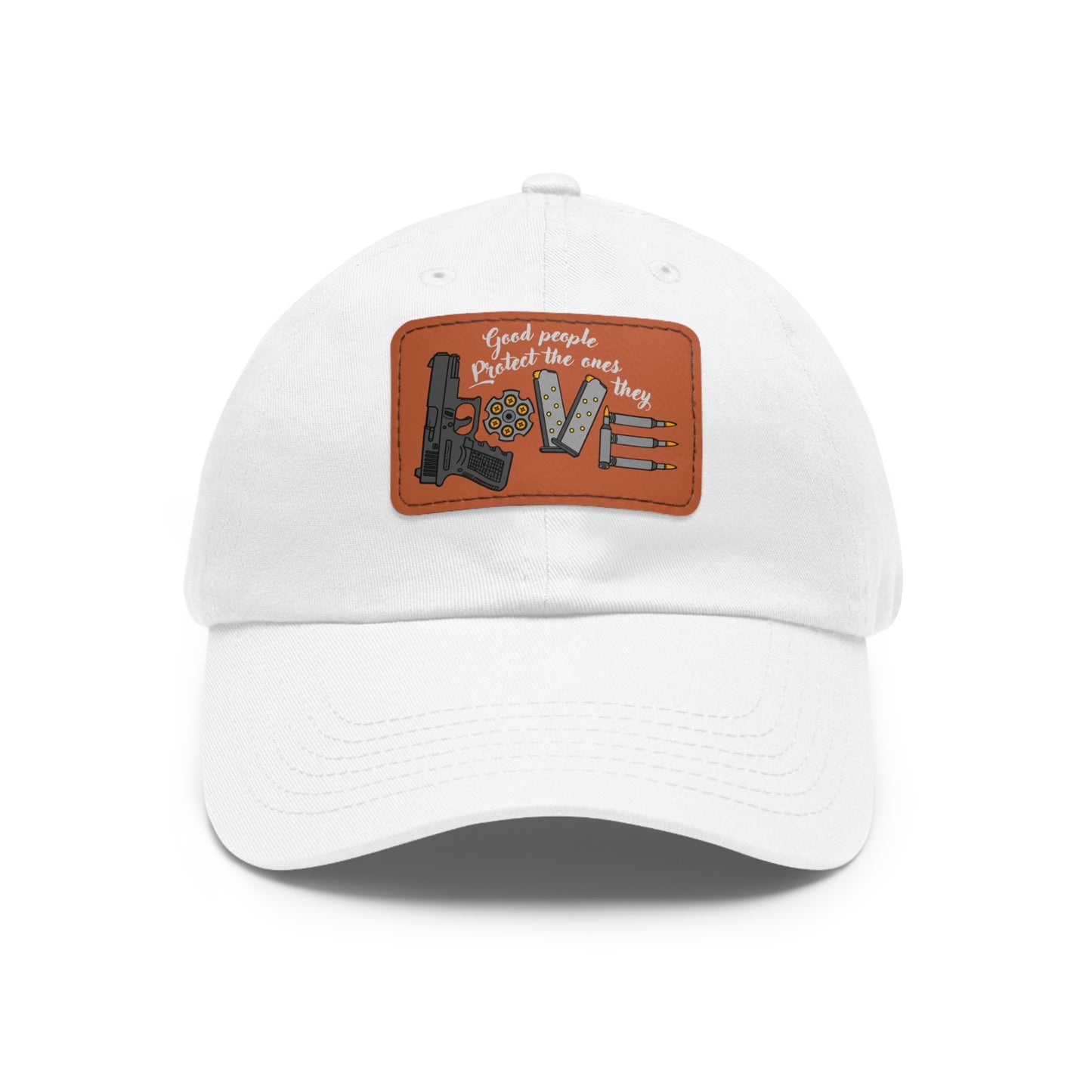 Good People! Dad Hat with Leather Patch (Rectangle)