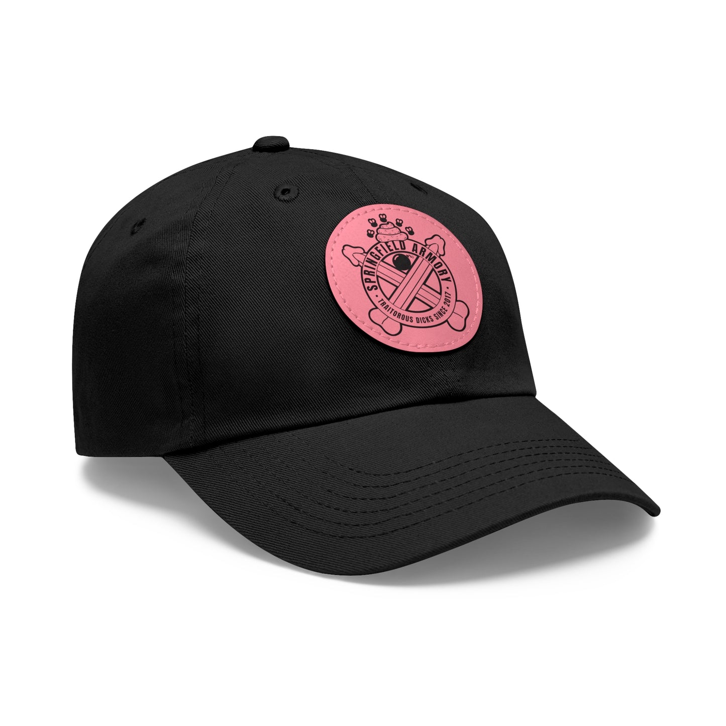 Springfield Dicks! Dad Hat with Leather Patch (Round)