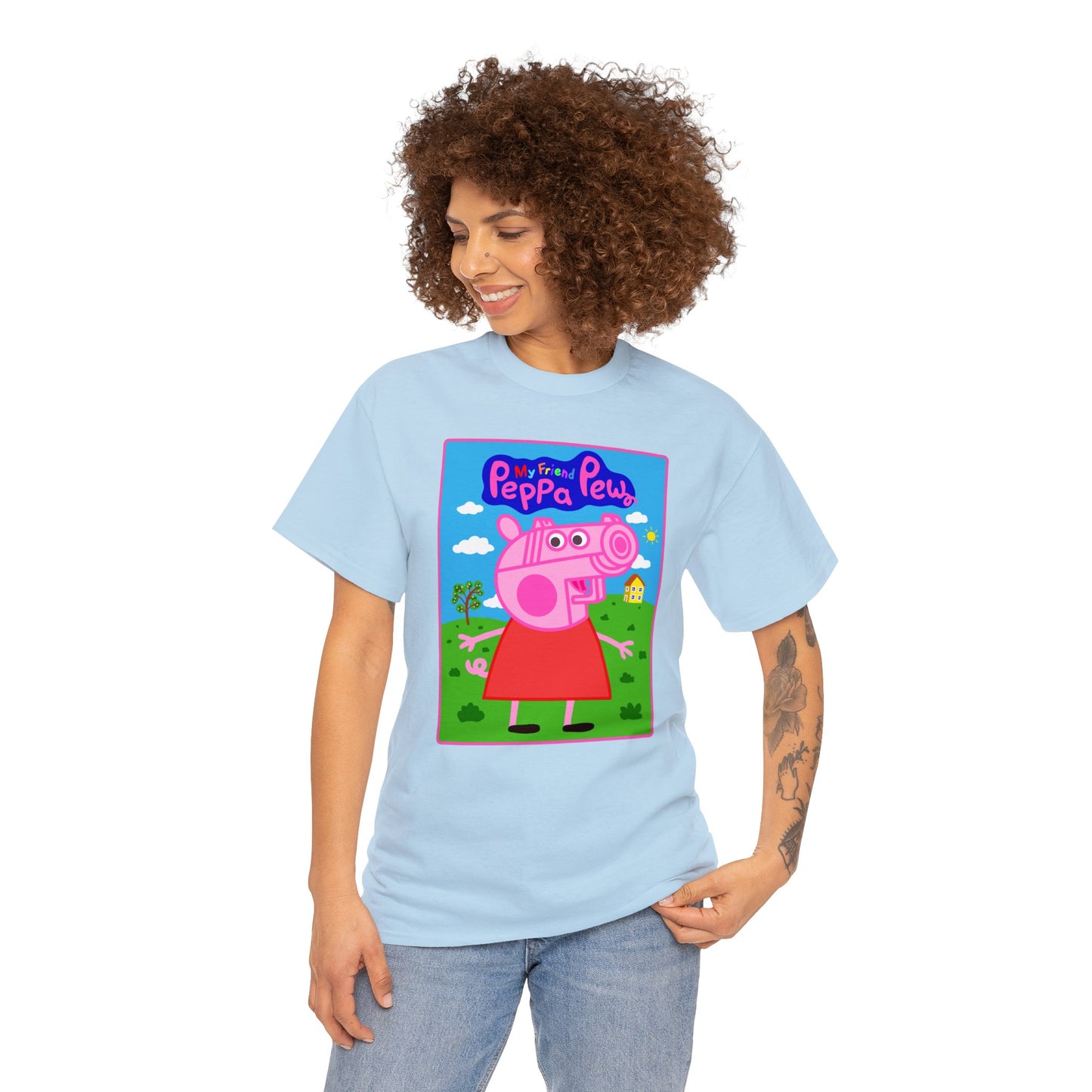 Peppa Pew Unisex Heavy Cotton Tee