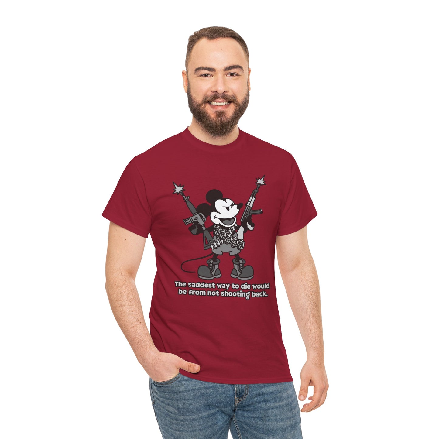 Mickey's The Saddest Way to Die! Unisex heavy Cotton tee
