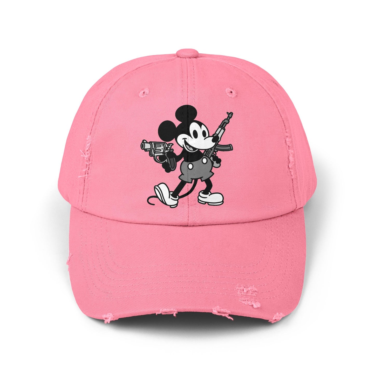 Mouse Guns! Unisex Distressed Cap