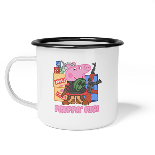 Preppa' Pig! Enamel Camp Cup