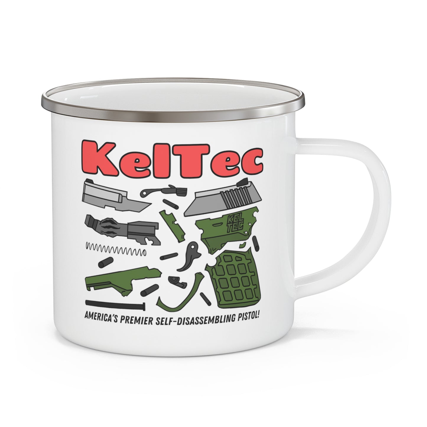 KelTec Disassembled Enamel Camping Mug