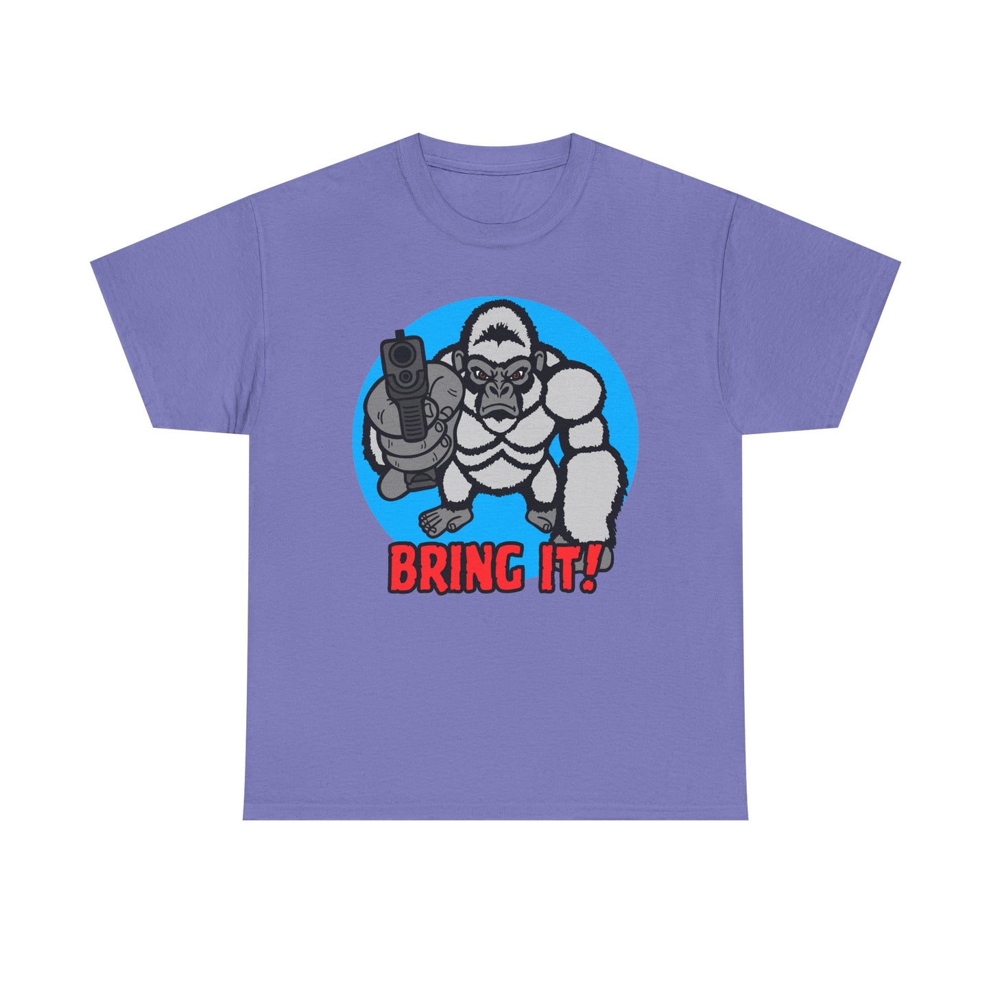Gorilla with a Glock! Unisex Heavy Cotton Tee (Funny Gorilla)
