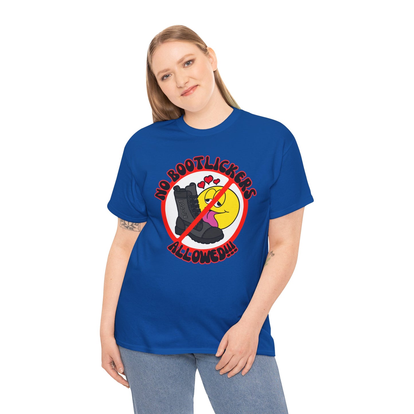 No Bootlickers Allowed! Unisex Heavy Cotton Tee