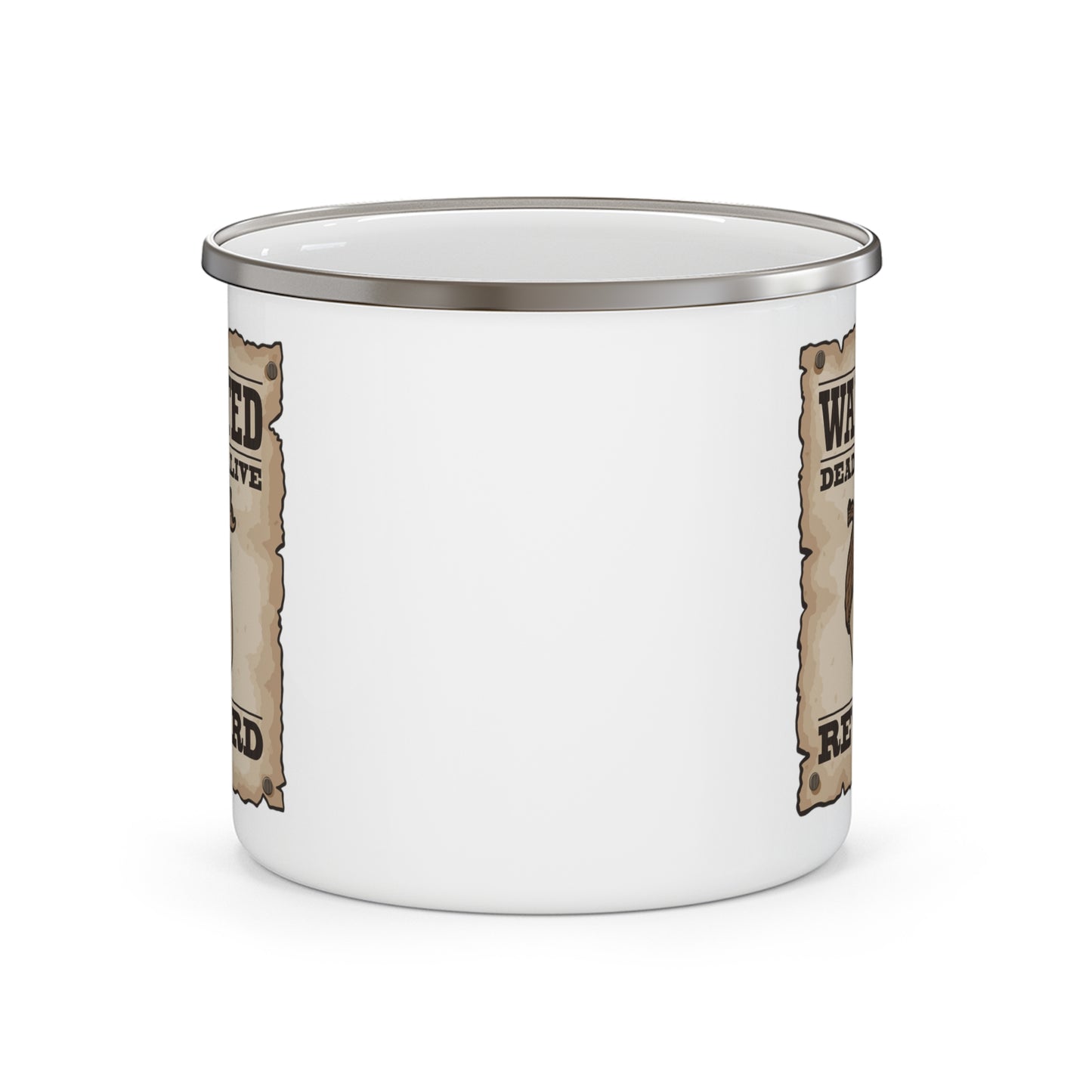 Wanted Nut! Enamel Camping Mug