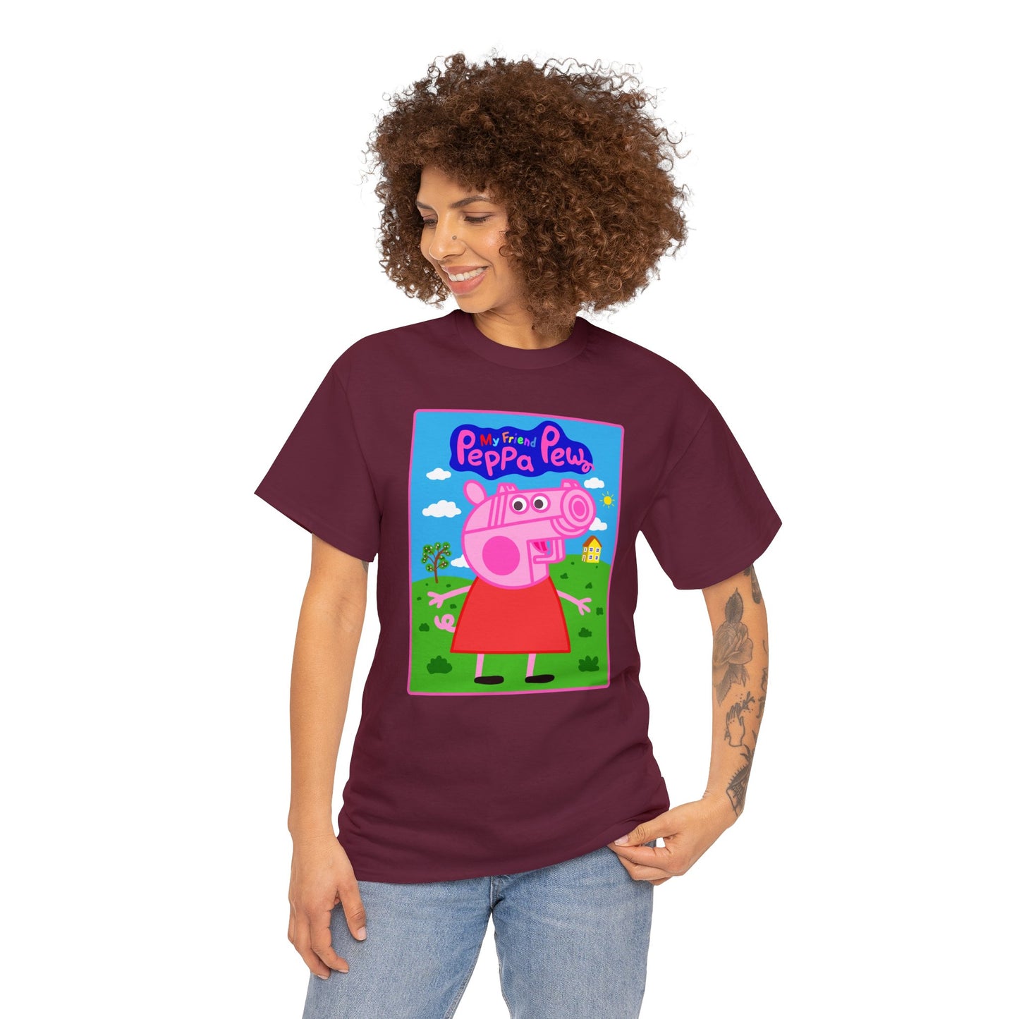 Peppa Pew Unisex Heavy Cotton Tee