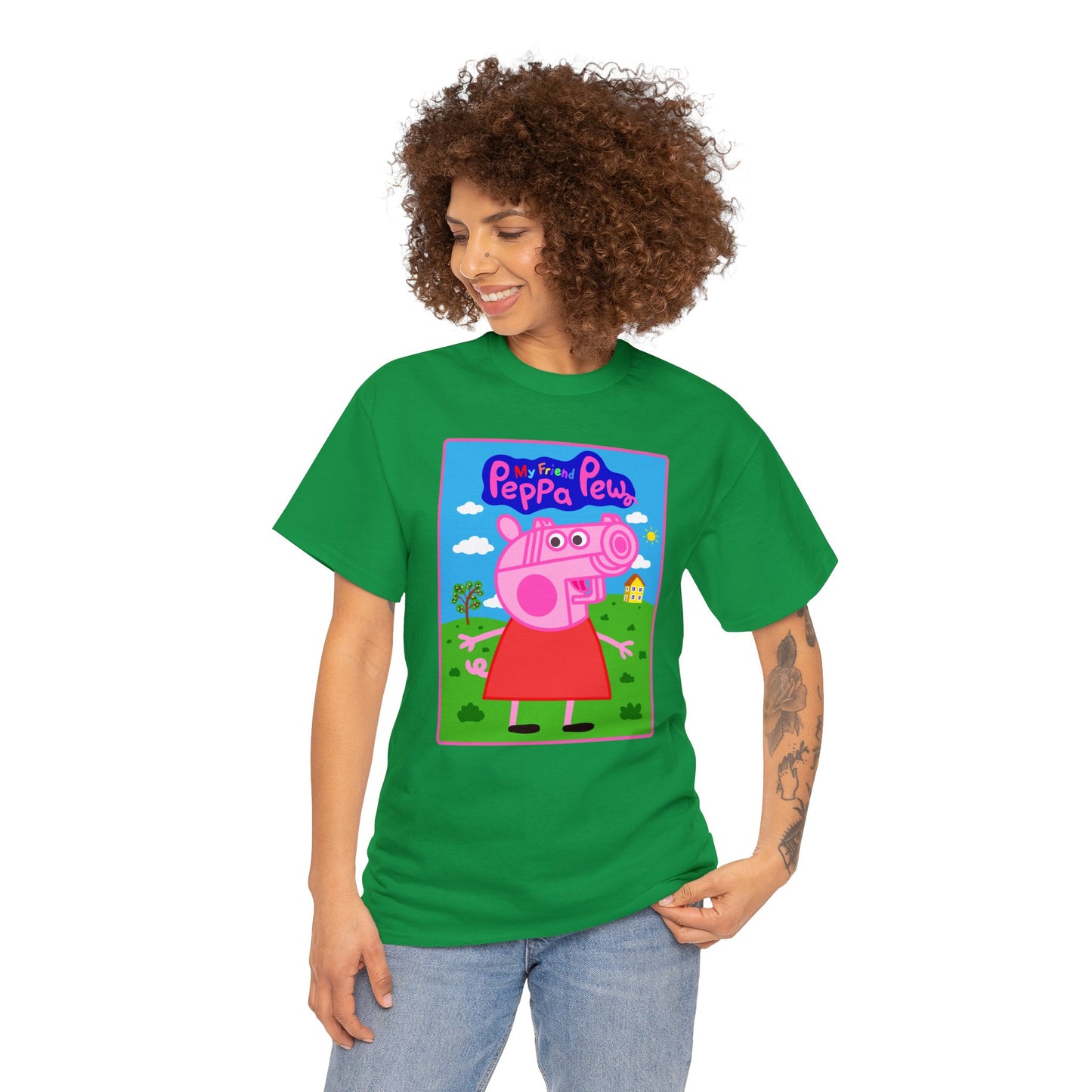 Peppa Pew Unisex Heavy Cotton Tee