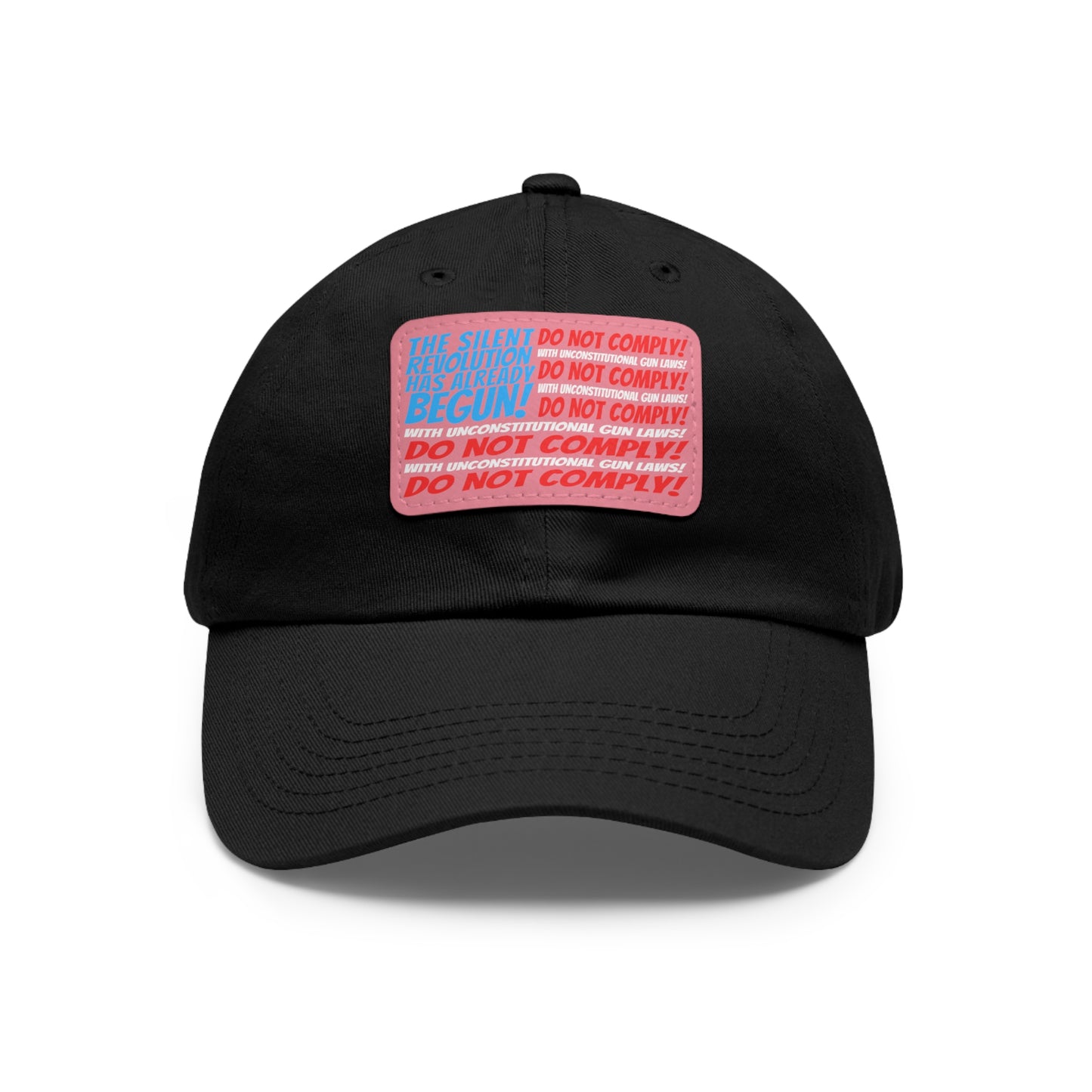 Silent Revolution! Dad Hat with Leather Patch (Rectangle)